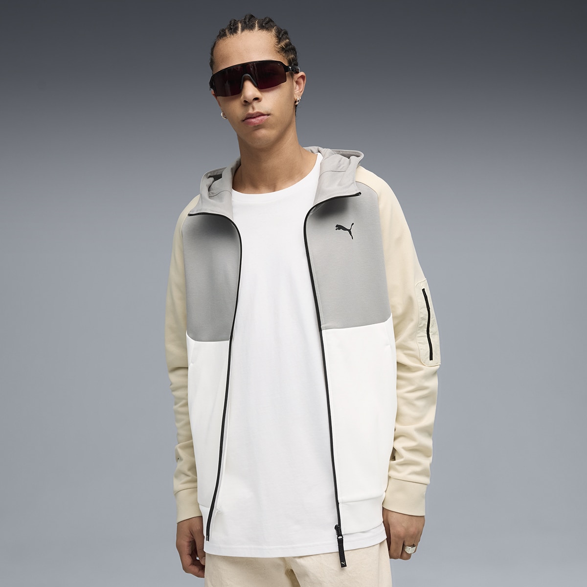 Sweatshirt Pumatech FZ Unissexo Branco-3