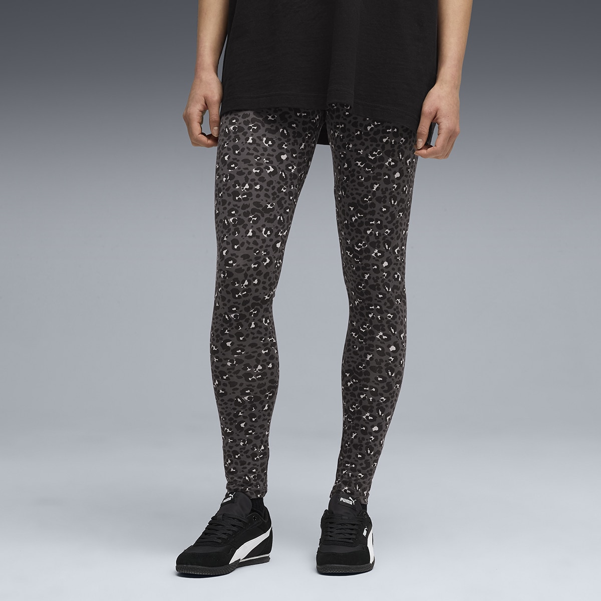 Leggings ESS Graphic Animal AOP de Mulher Preto-3