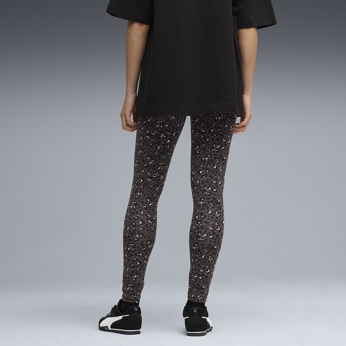 Leggings ESS Graphic Animal AOP de Mulher Preto-4