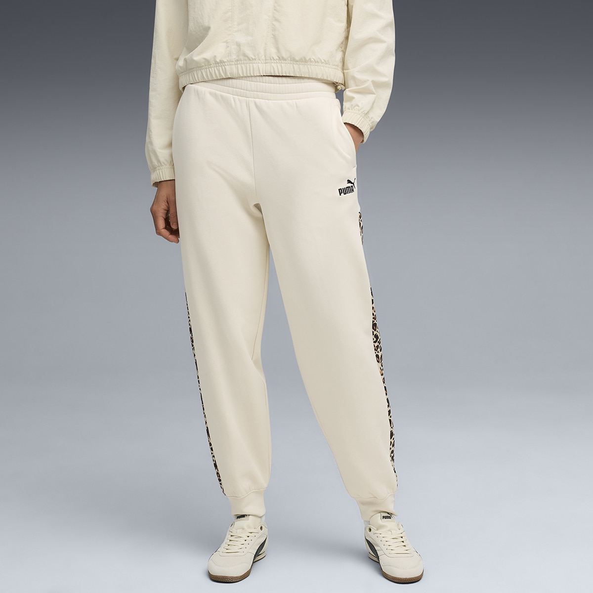 Calças ESS Graphic Animal Comfort High-Waist FL cl de Mulher Branco-3