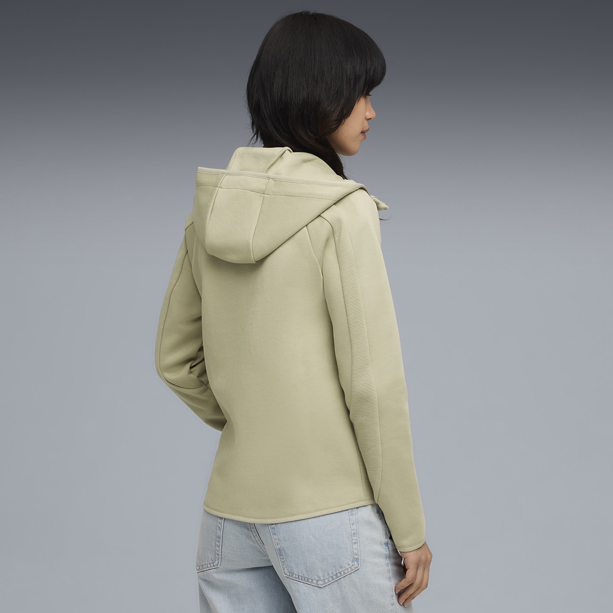 Sweatshirt Evostripe Full-Zip de Mulher Verde-4