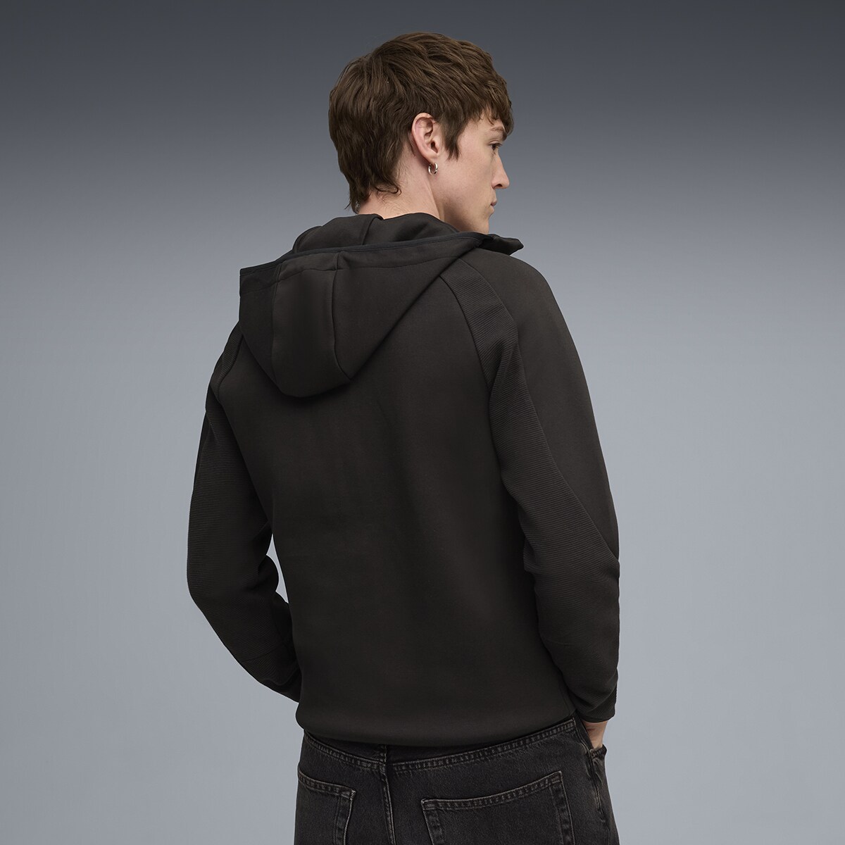 Sweatshirt Evostripe FZ Unissexo Preto-4