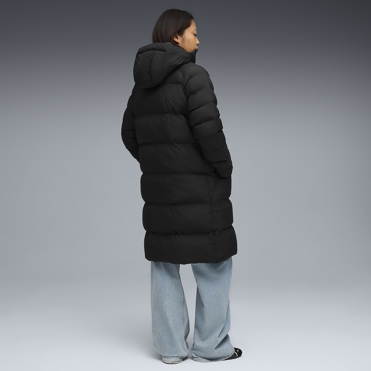Parka Mono Hooded de Mulher Preto-3