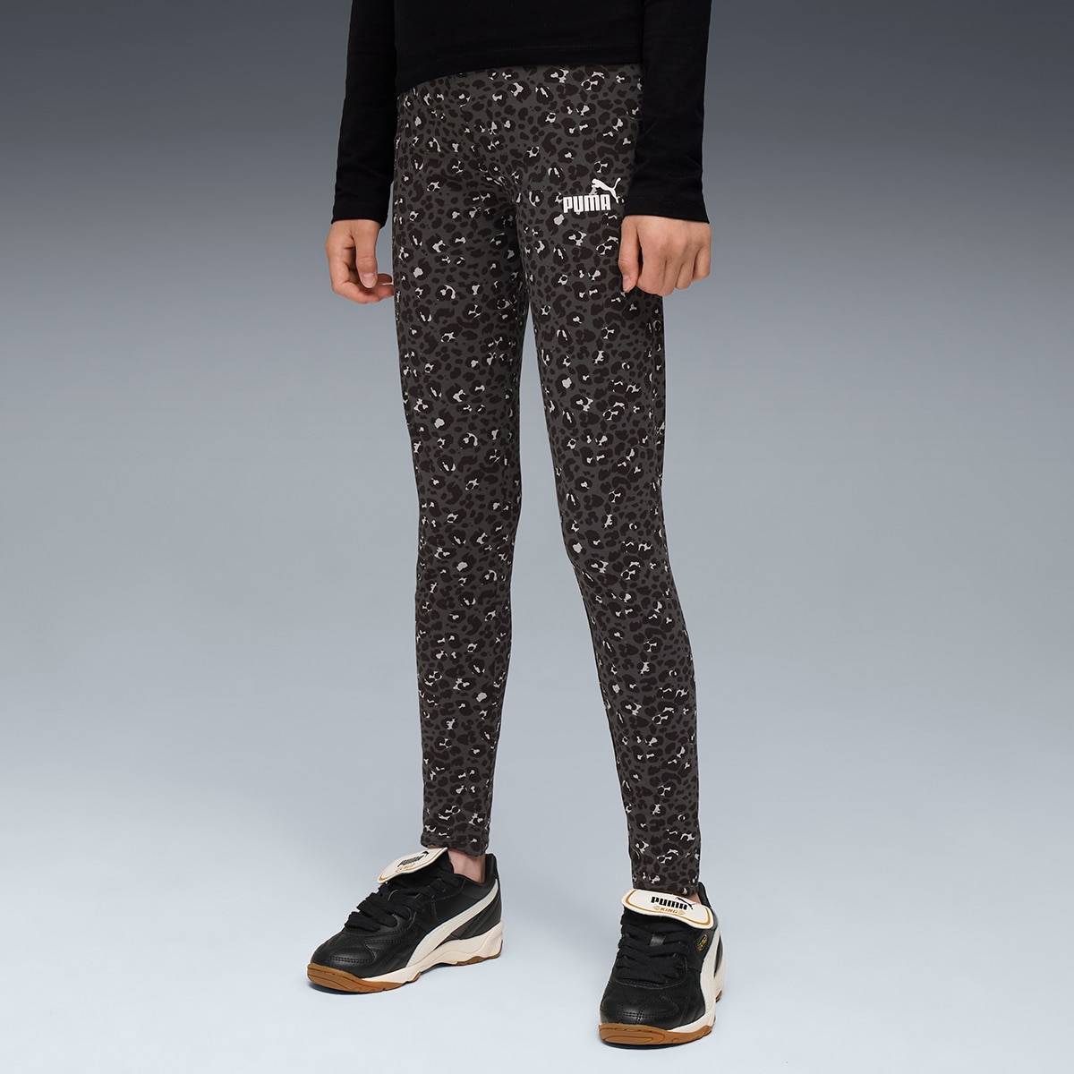 Leggings de Menina ESS Graphic Animal AOP G Preto-1