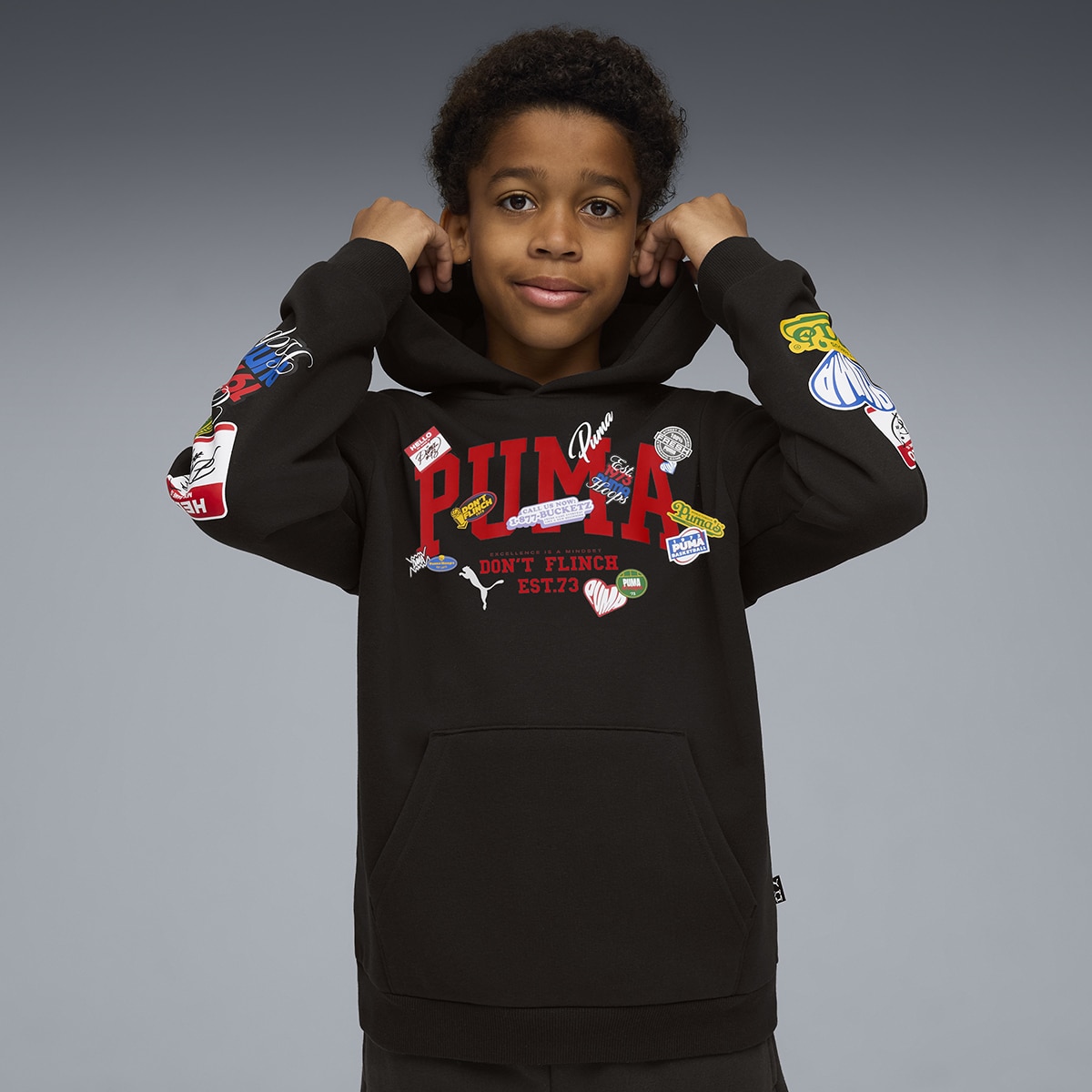 Sweatshirt de Criança Basketball Hooperhotline FL B Preto-3
