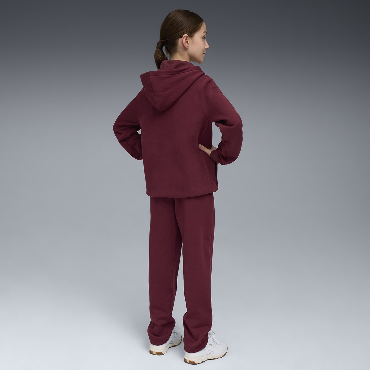 Fato de Treino de Menina Metallic Hooded Sweat FL G Vermelho-4
