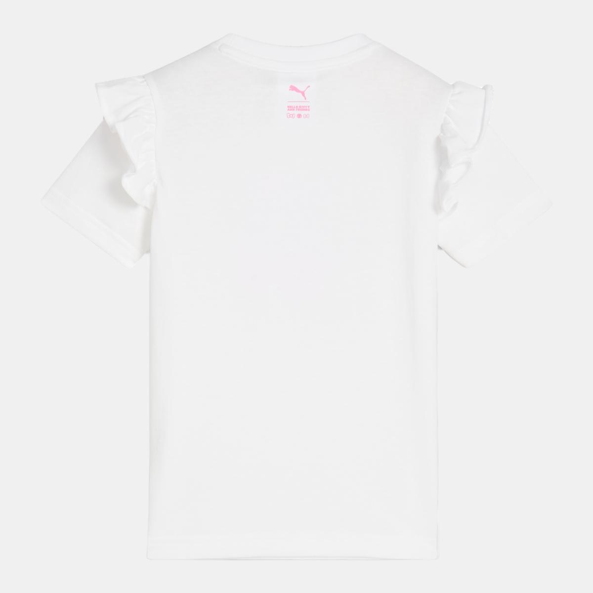 T-shirt de Menina X Hello Kitty & Friends Ruffle Branco-4