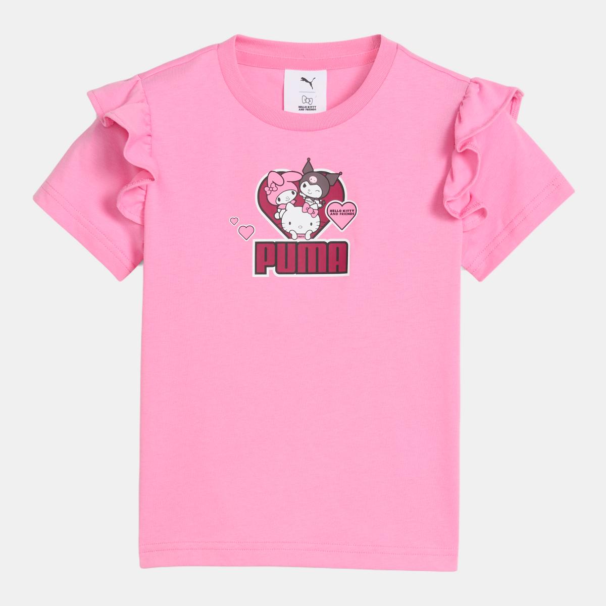 T-shirt de Menina X Hello Kitty & Friends Ruffle Rosa-6