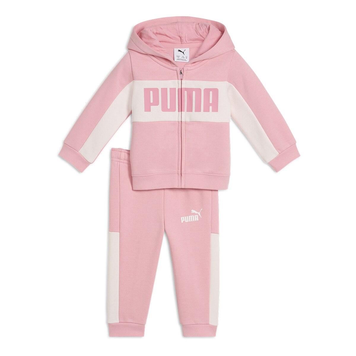 Fato de Treino de Criança Minicats ESS Block Hooded FZ FL INF Rosa-1