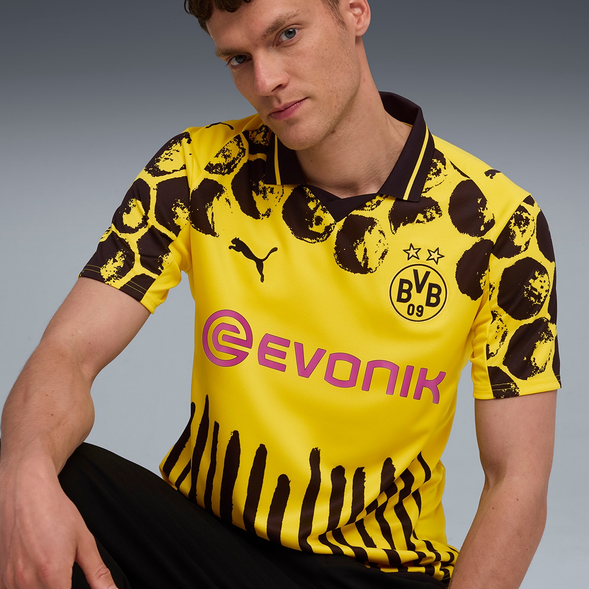 T-shirt de Futebol de Homem KidSuper BVB Jersey Verde-4