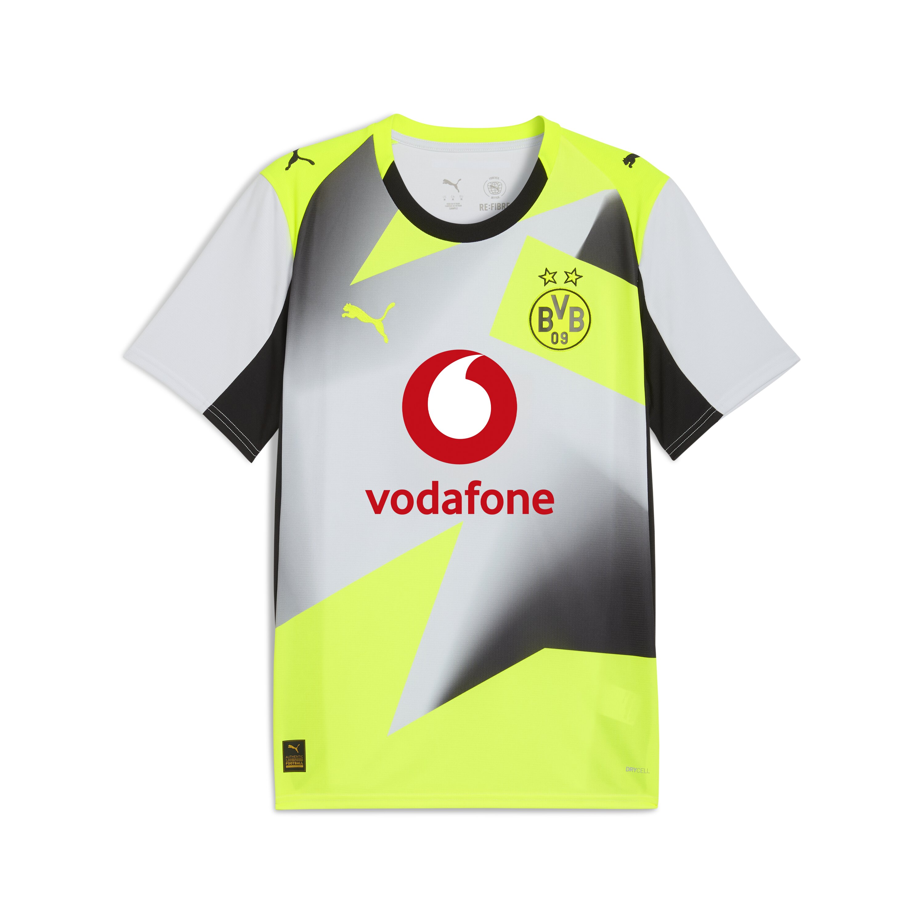 T-shirt de Homem Borussia Dortmund 2.º Equipamento Cinzento-7