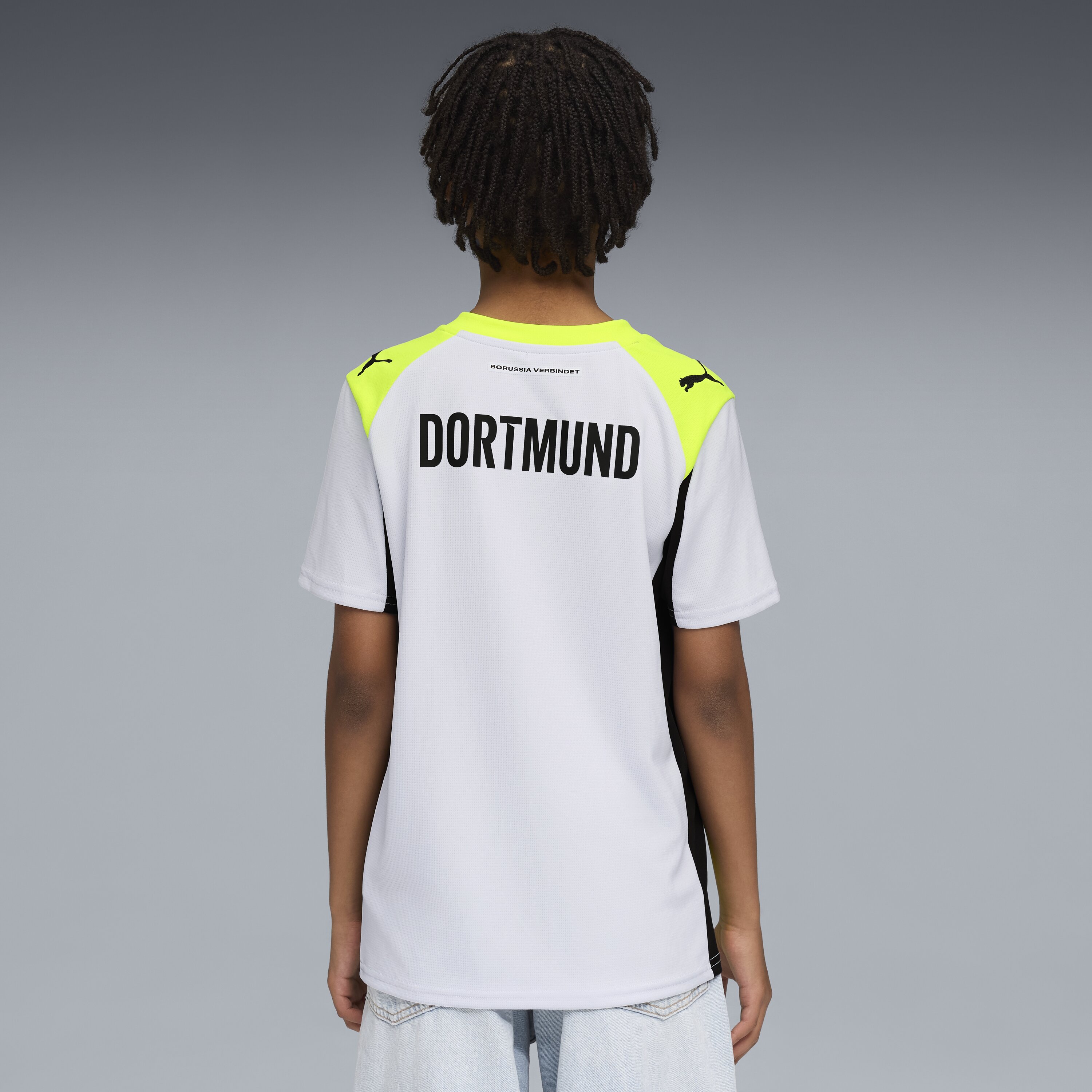 T-shirt de Criança Borussia Dortmund 2.º Equipamento Cinzento-2