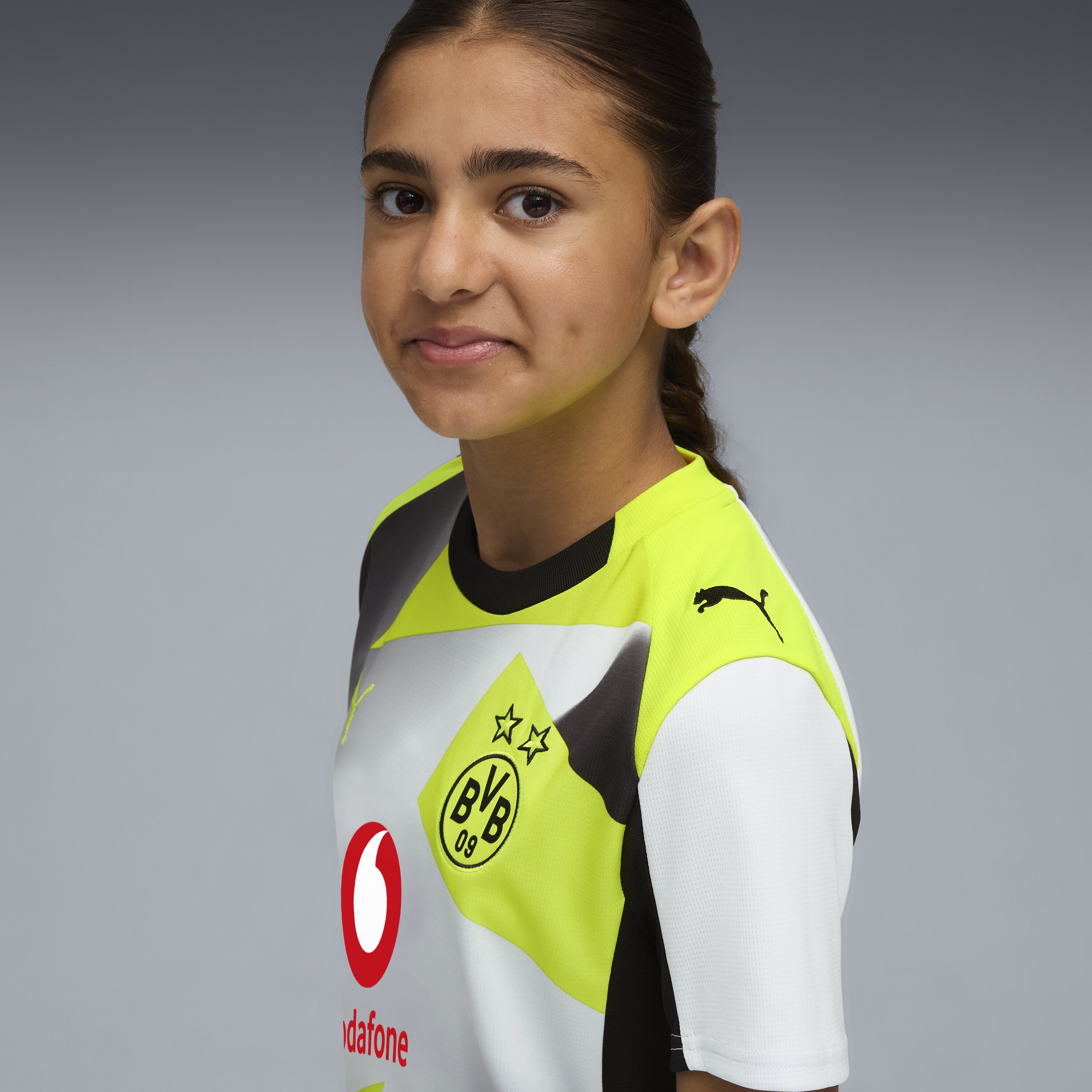 T-shirt de Criança Borussia Dortmund 2.º Equipamento Cinzento-3