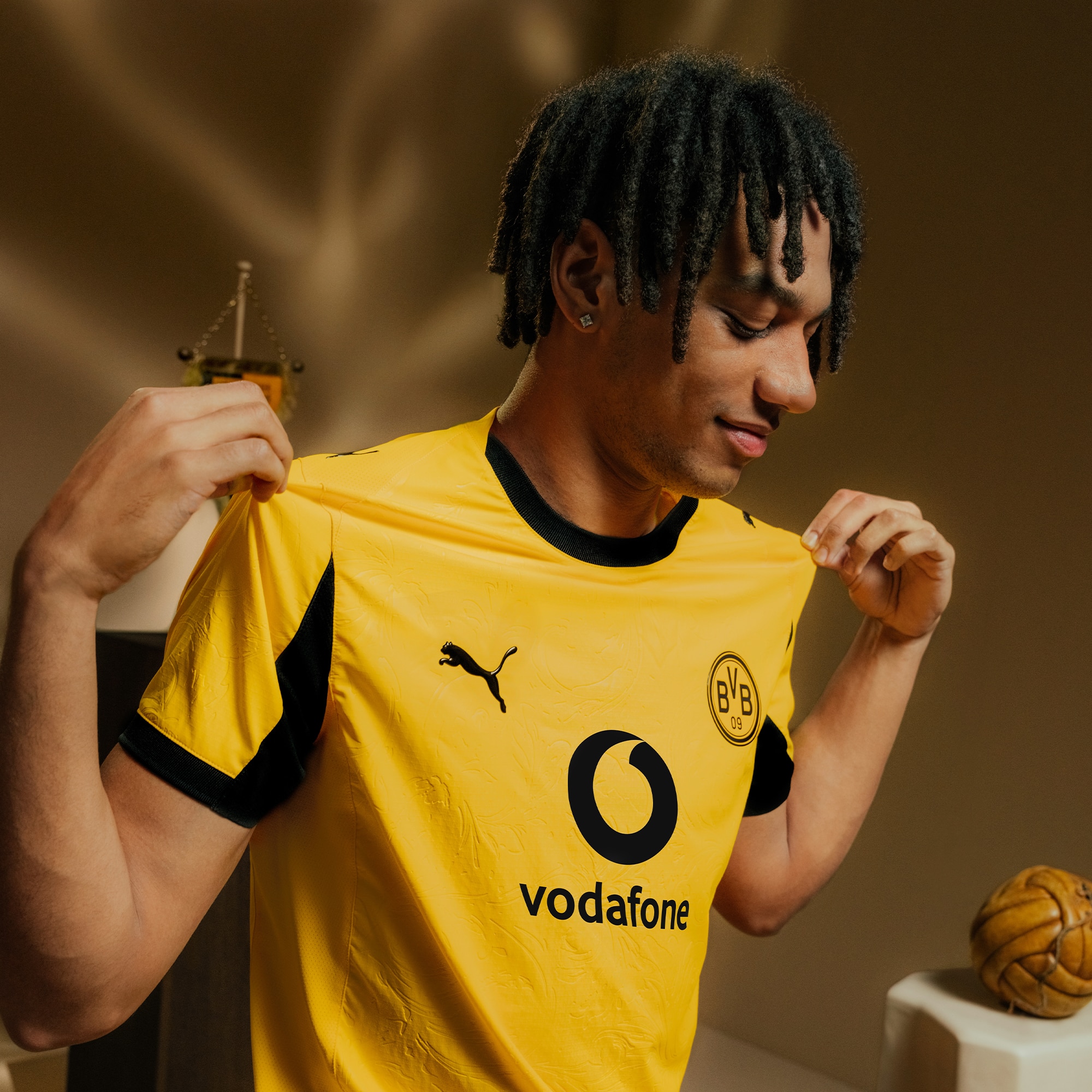 T-shirt de Homem Equipamento Borussia Dortmund Amarelo-6