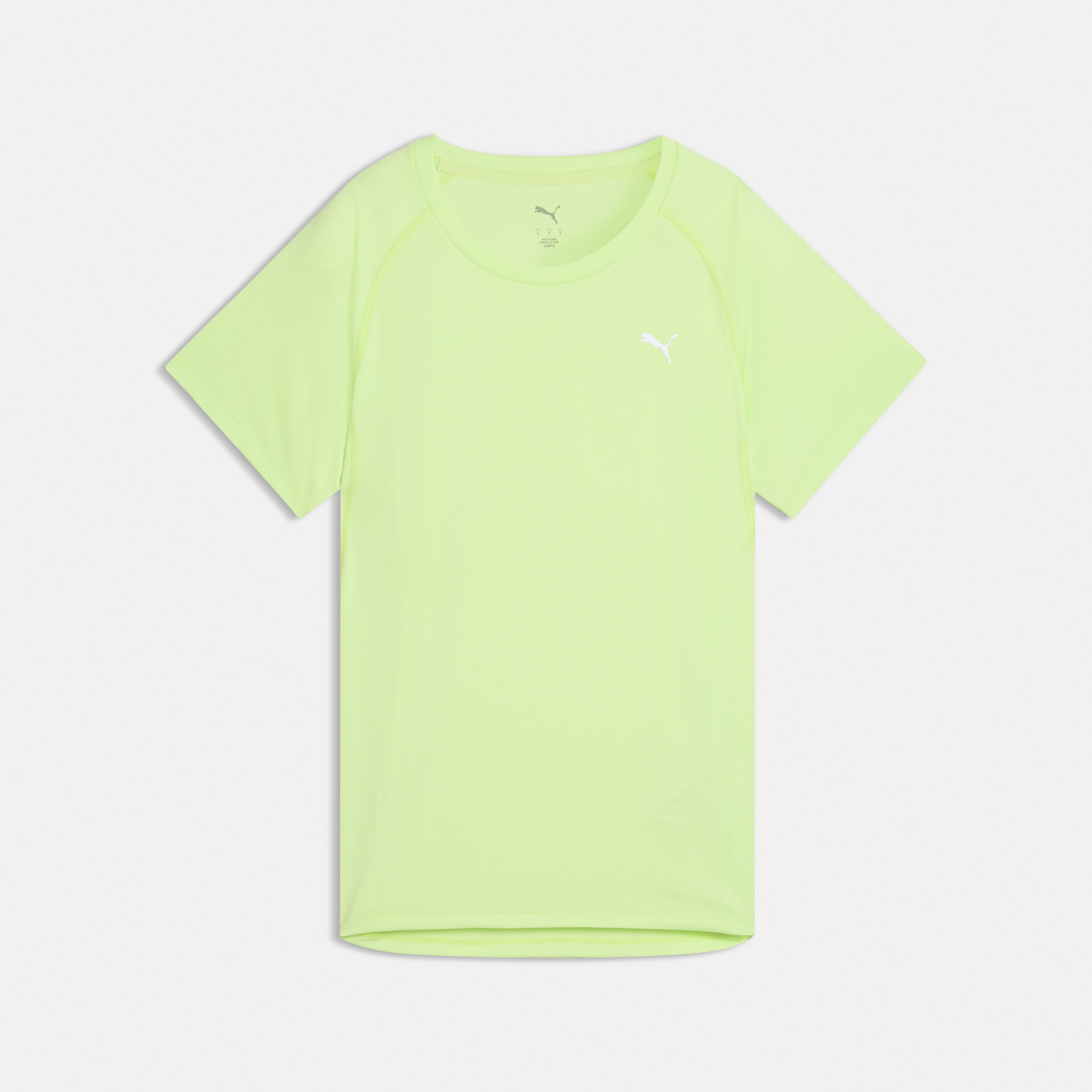 T-shirt de Running de Mulher Run Velocity Verde-4