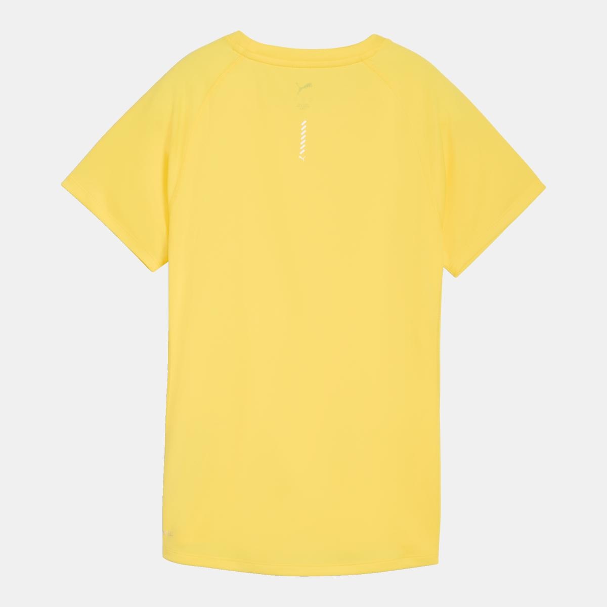 T-shirt de Running de Mulher Run Velocity Amarelo-2