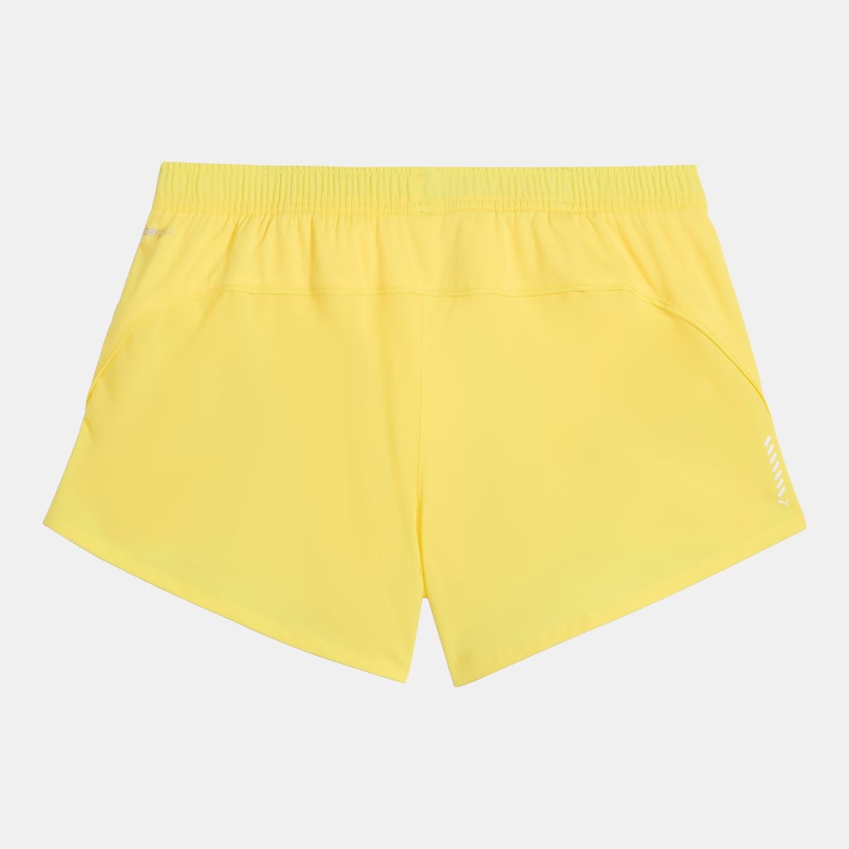 Calções de Running de Mulher RUN VELOCITY - 3" Amarelo-2