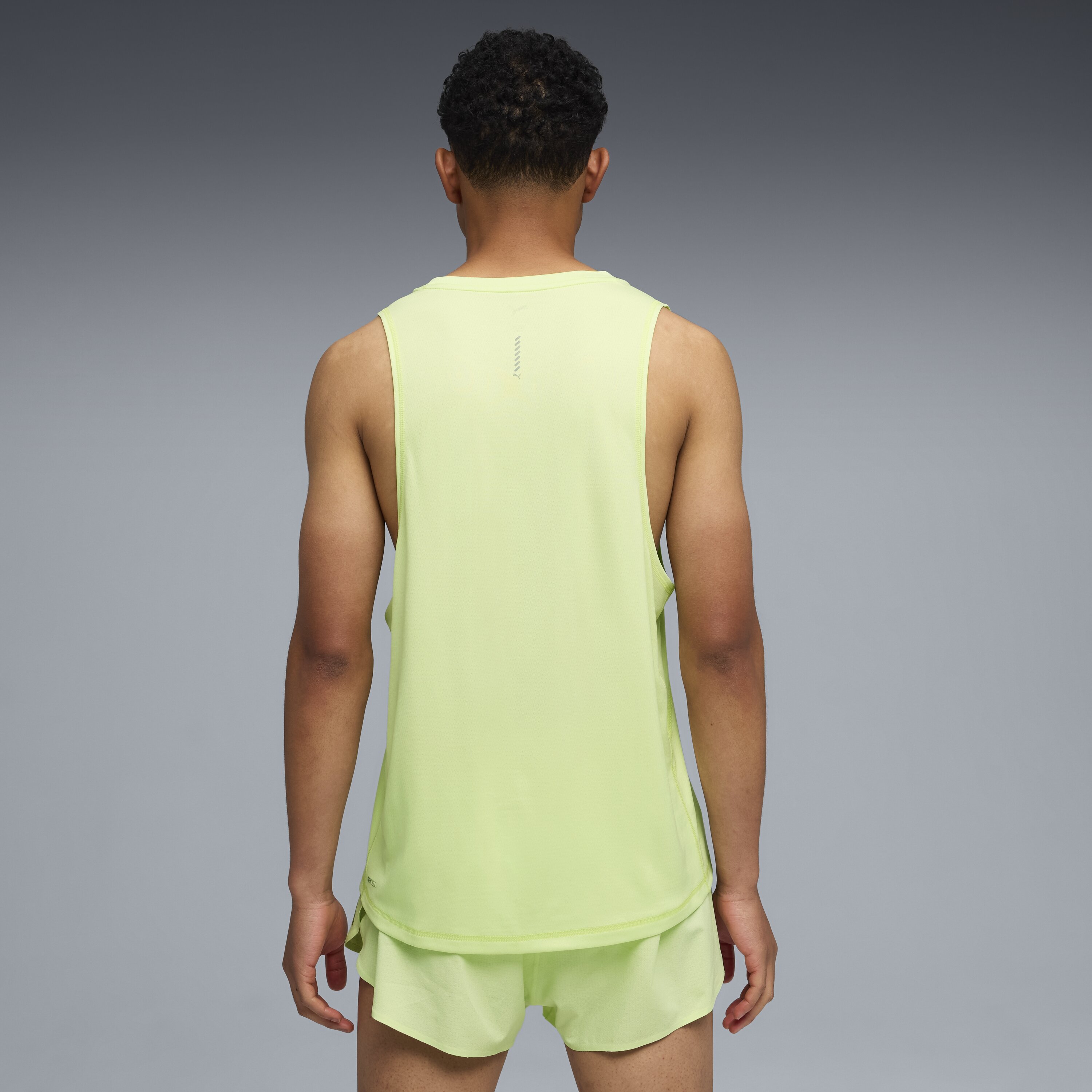 Camisola sem Mangas de Running de Homem Run Velocity Verde-2
