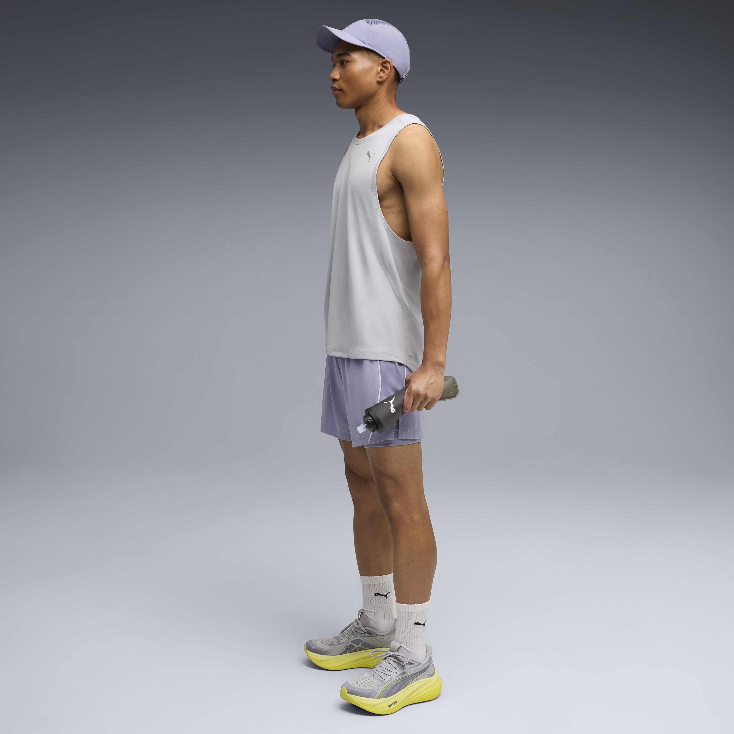 Camisola sem Mangas de Running de Homem Run Velocity Cinzento-4