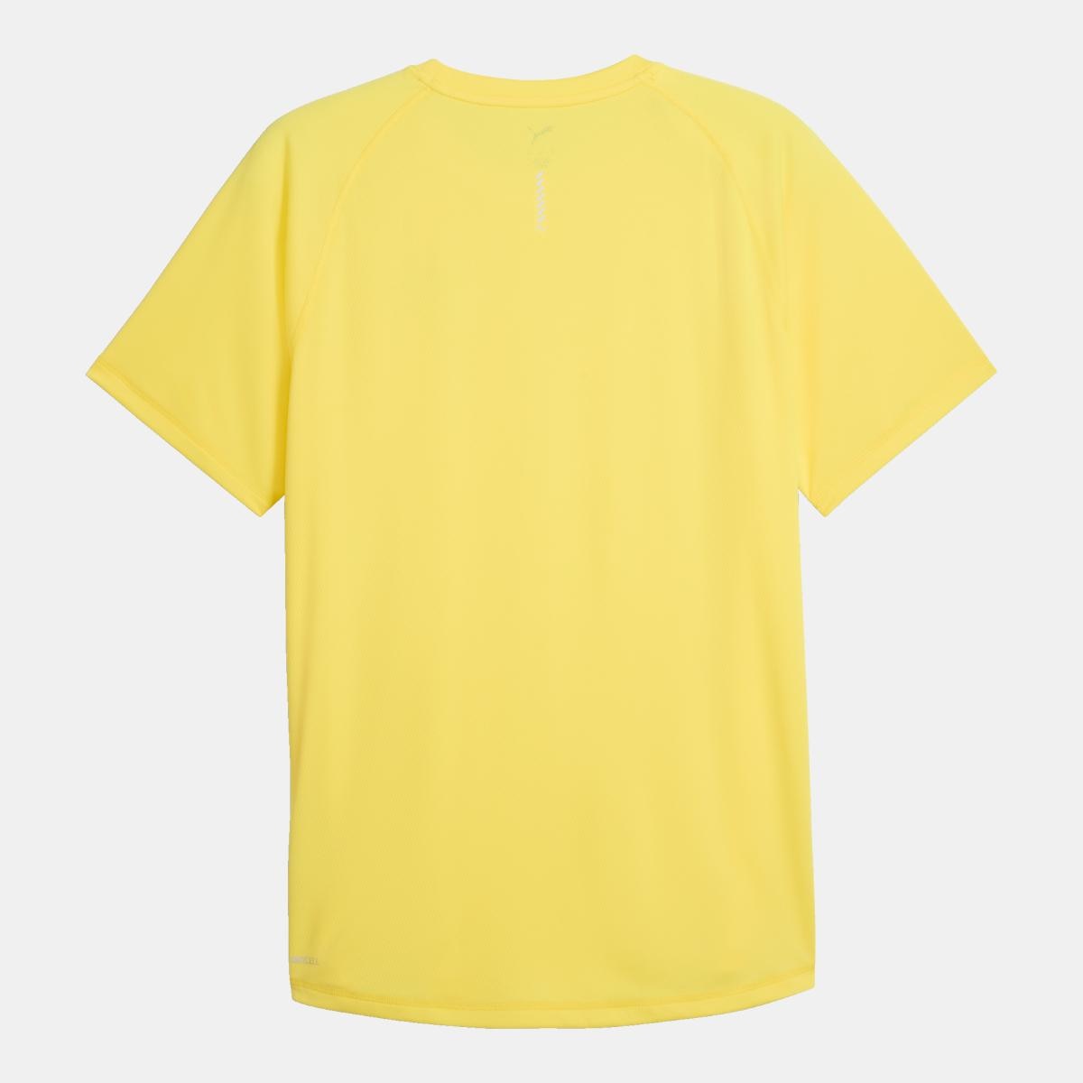 T-shirt de Running de Homem Run Velocity Amarelo-2