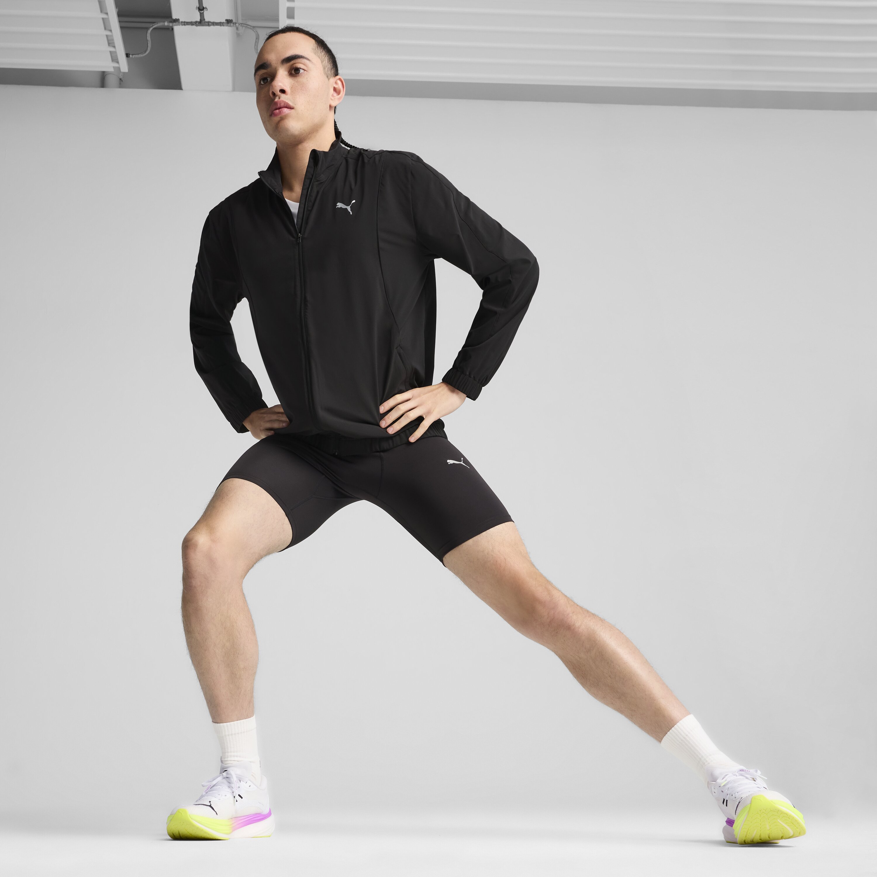 Corta-Vento de Running de Homem Run Velocity Woven Preto-5