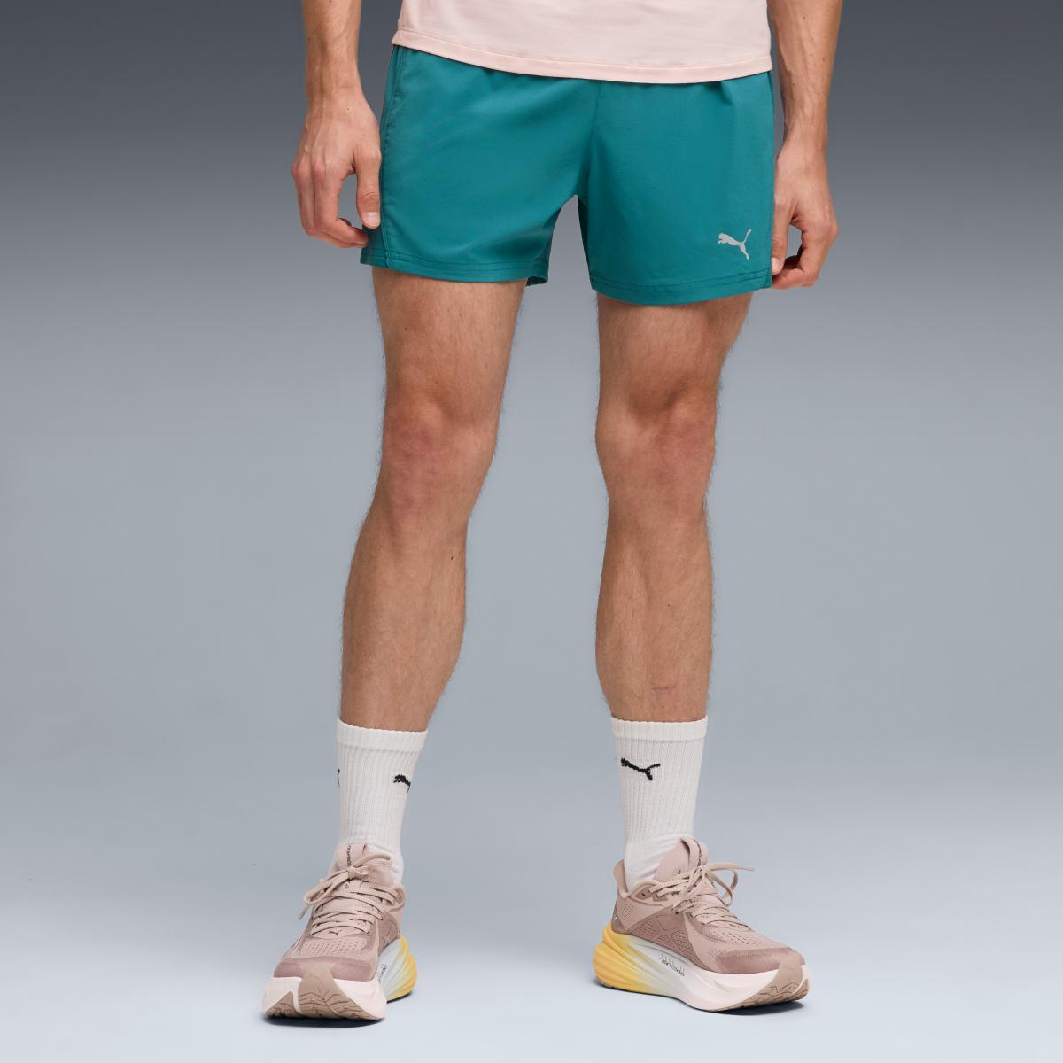 Calções de Running de Homem RUN VELOCITY - 5" Verde-1