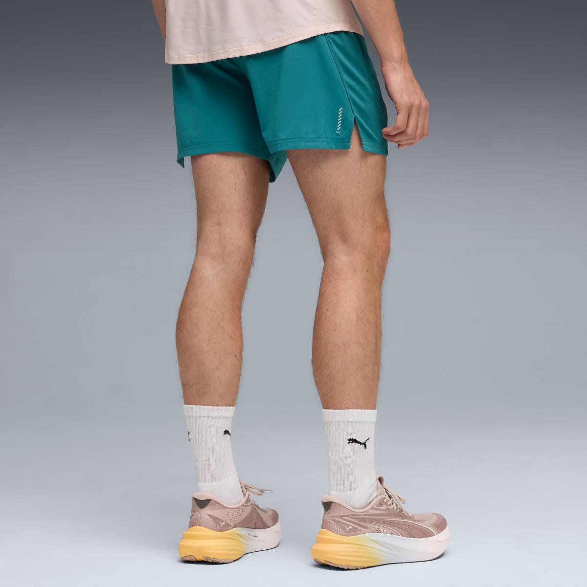 Calções de Running de Homem RUN VELOCITY - 5" Verde-2