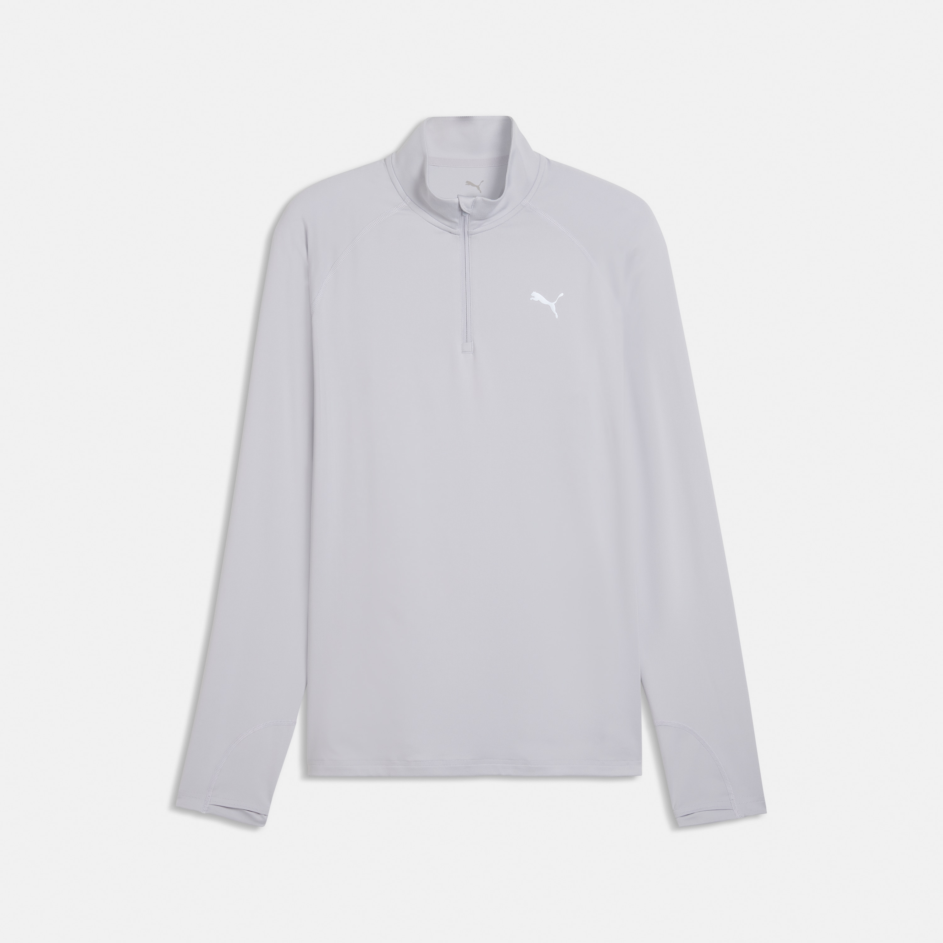 Corta-Vento de Running de Homem Run Velocity Cloudspun 1/4 ZIP Cinzento-5