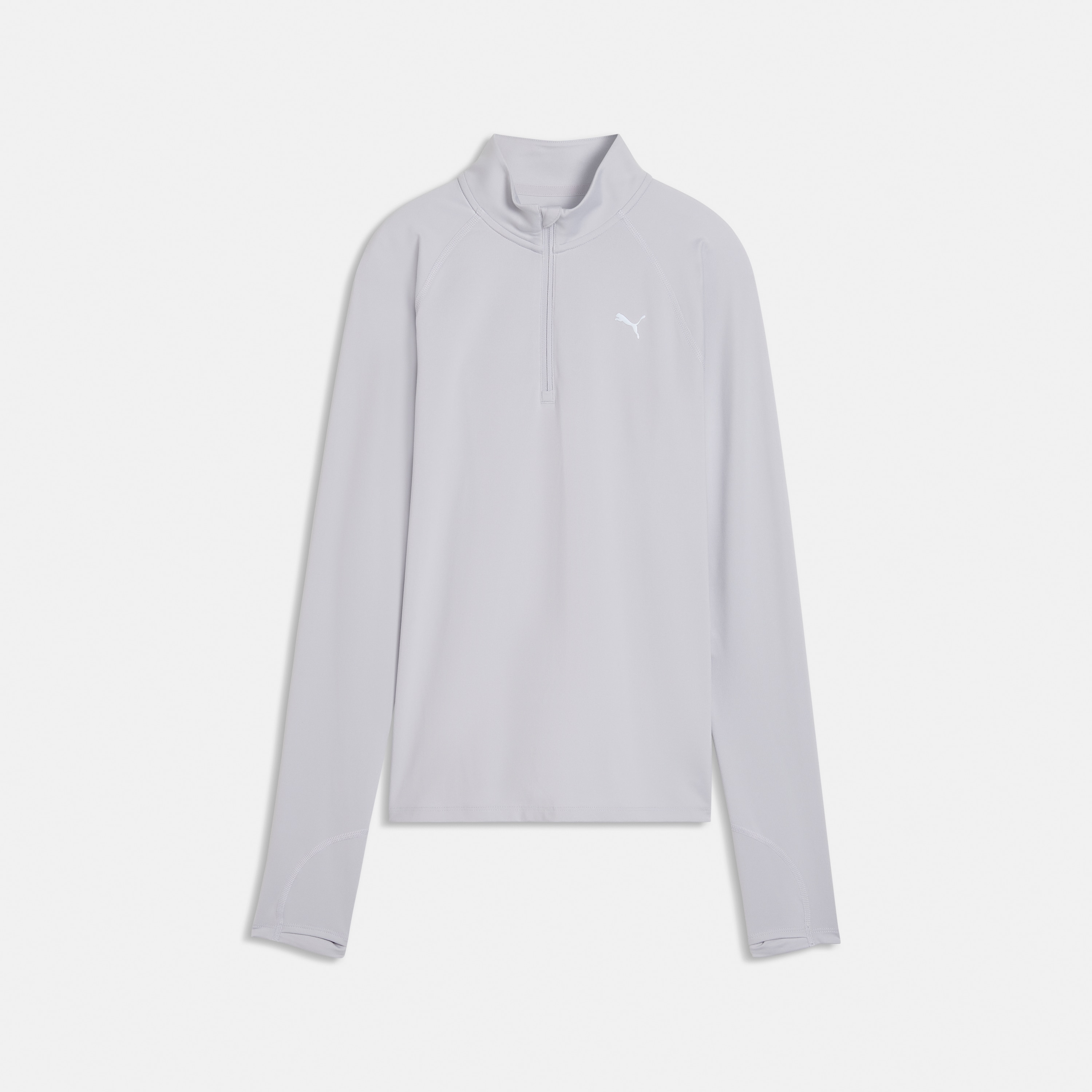 Corta-Vento de Running de Mulher Run Velocity Cloudspun 1/4 Zip Cinzento-1