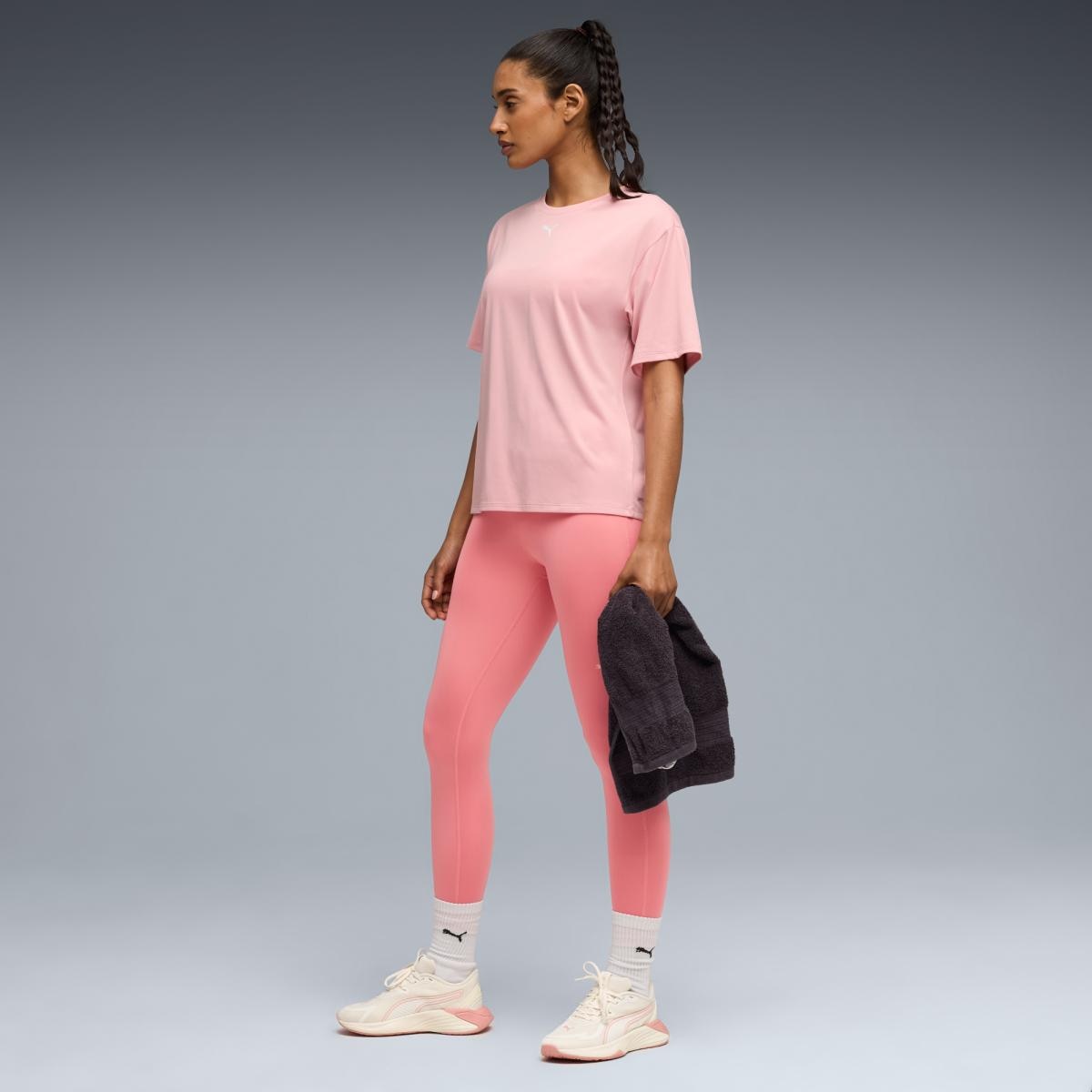 T-shirt de Training de Mulher Tad Essential Relaxed Rosa-3