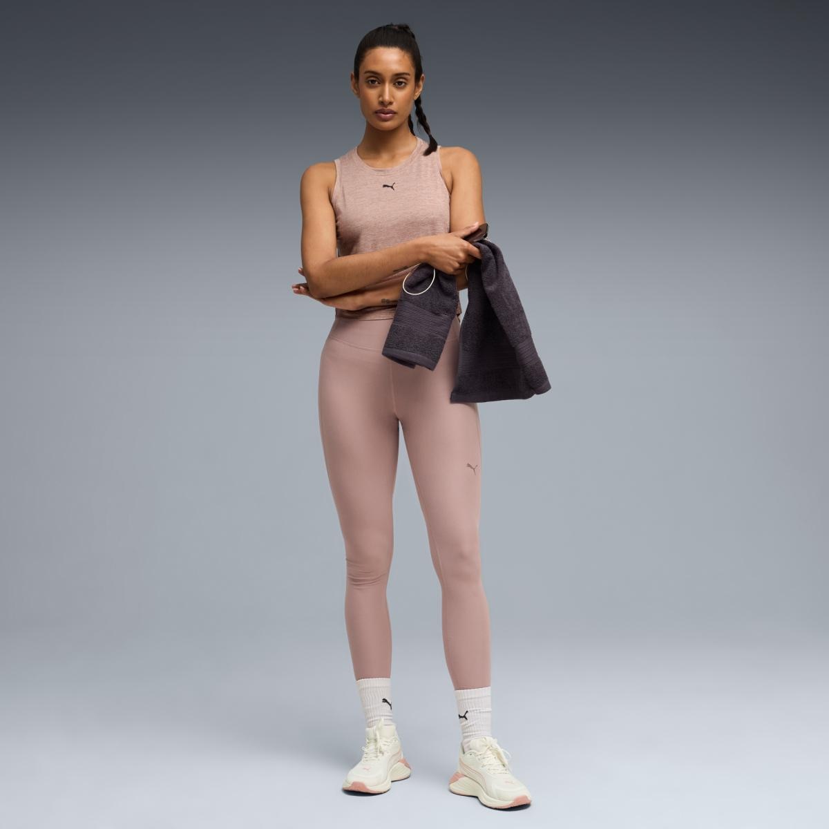 Top de Training de Mulher Cloudspun Castanho-3