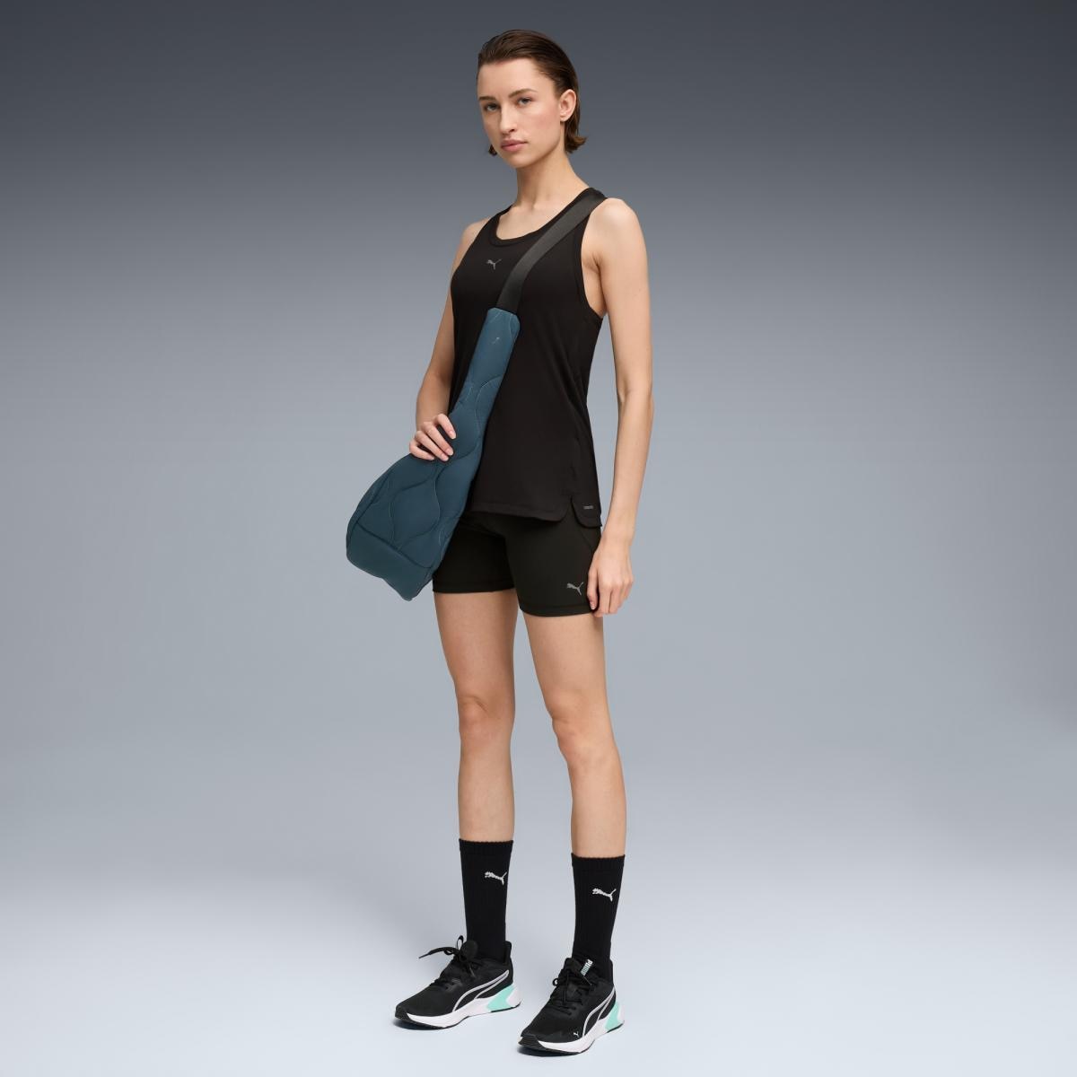 Top de Training de Mulher Cloudspun Racerback Preto-3