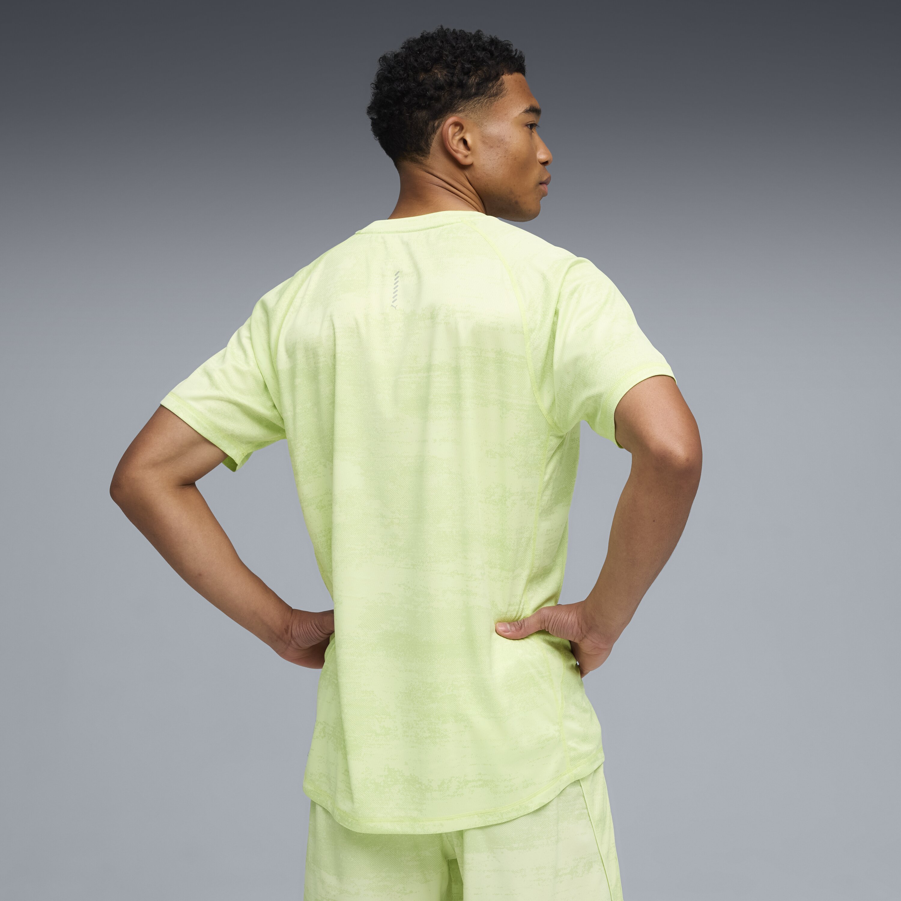T-shirt de Running de Homem Run Velocity Verde-2