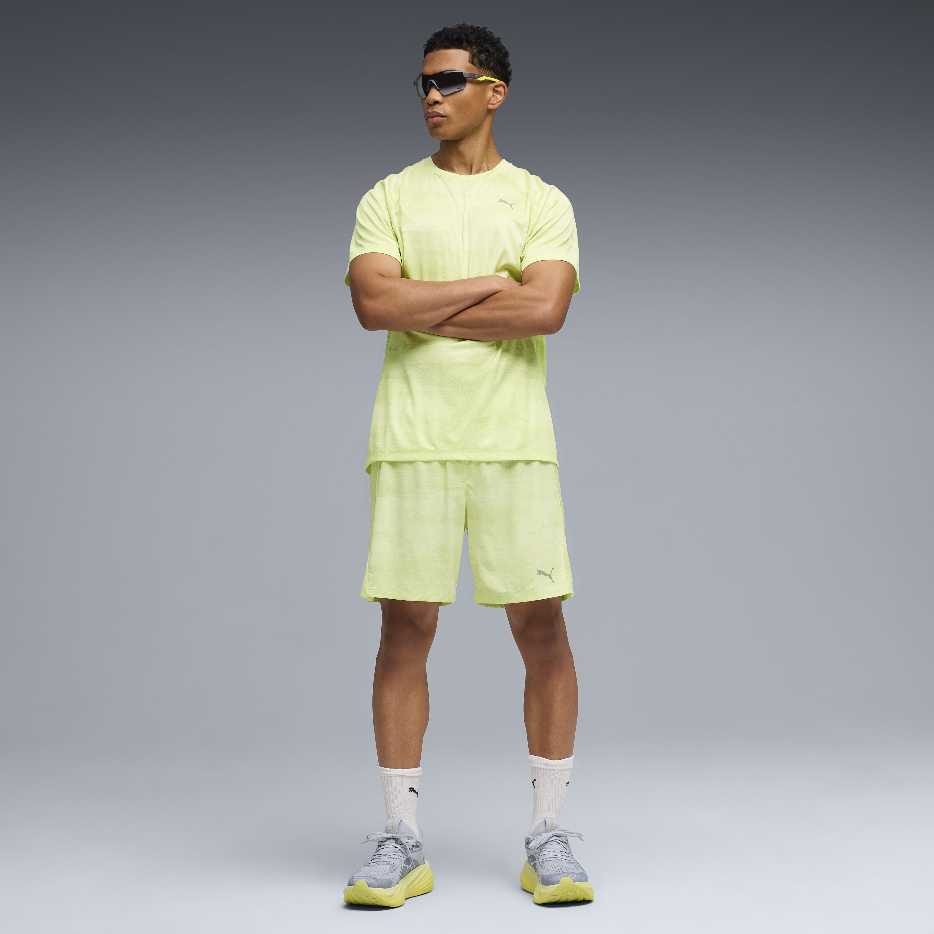 T-shirt de Running de Homem Run Velocity Verde-3