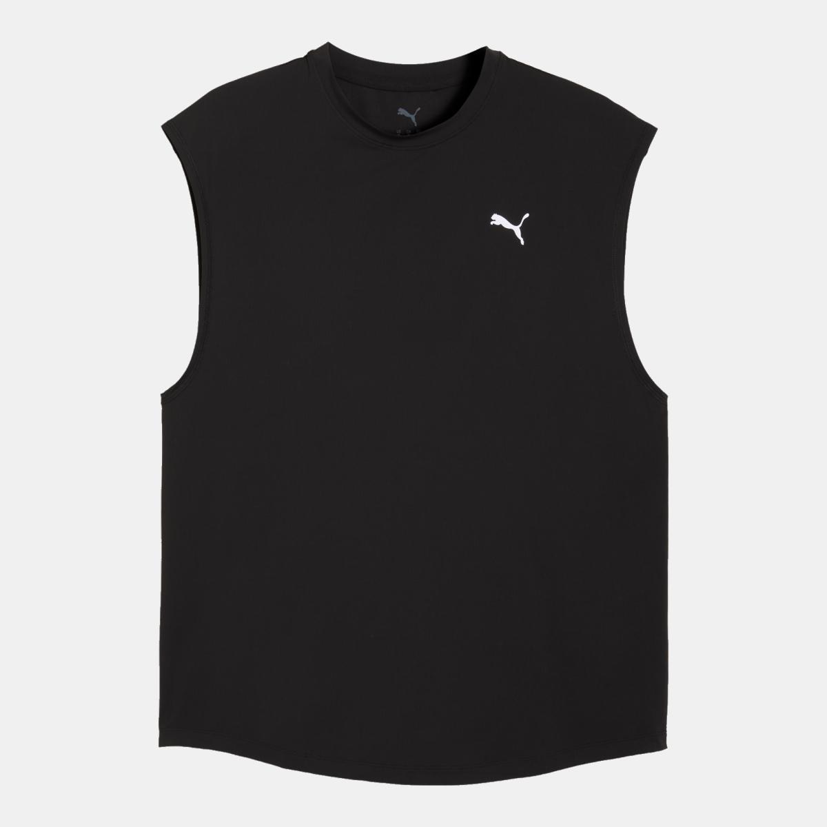T-shirt sem Mangas de Running de Homem Run CoolCELL Preto-4
