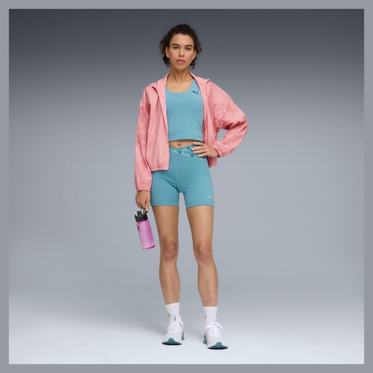 Calções de Training de Mulher Strong Cross Front Tight Azul-3