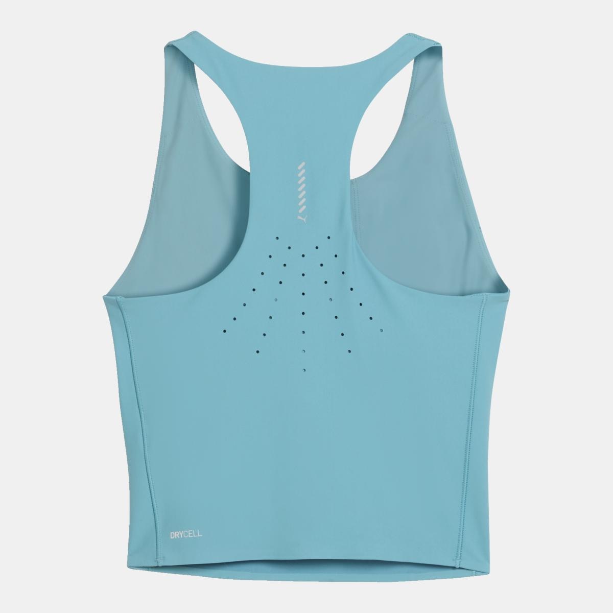 Tops de Running de Mulher Lightspeed Crop Azul-7