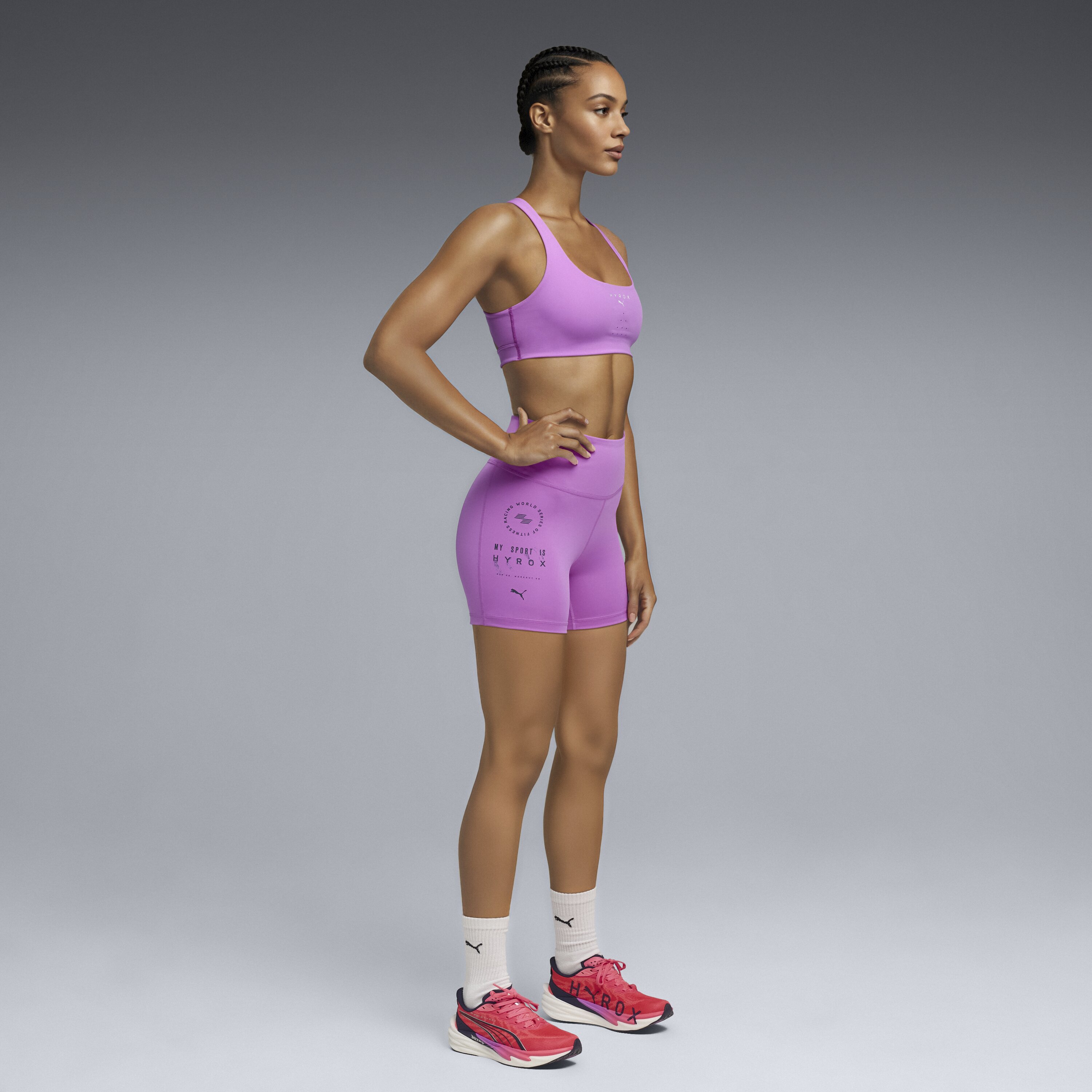 Tops de Training de Mulher X HYROX TECH Rosa-3