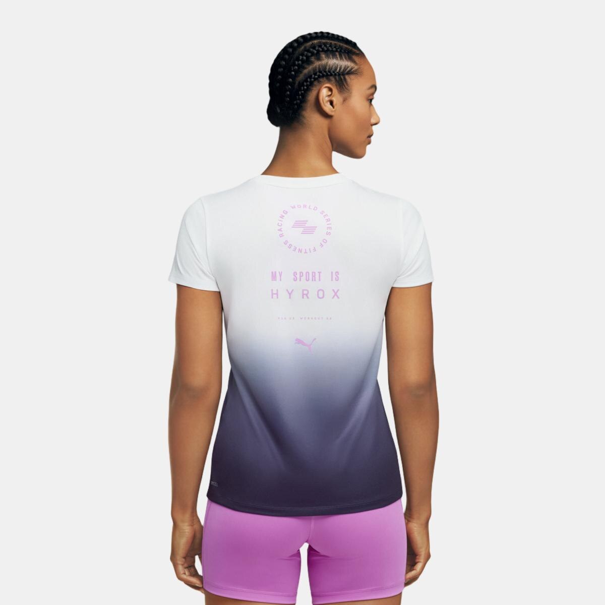 T-shirt de Training de Mulher X HYROX POLY GRAPHIC Branco-2