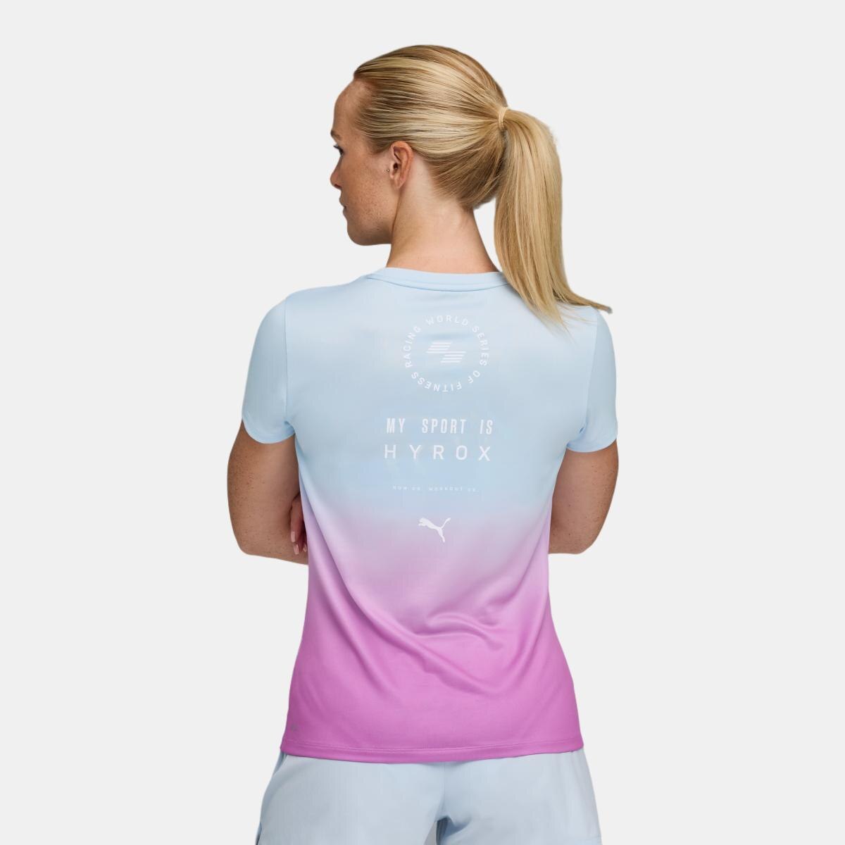 T-shirt de Training de Mulher X HYROX POLY GRAPHIC Rosa-2
