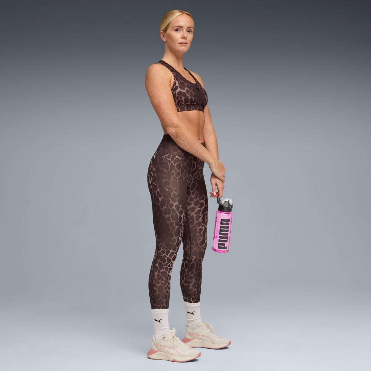 Leggings de Training de Mulher TAD Ess Spotted Haze Tight Castanho-3