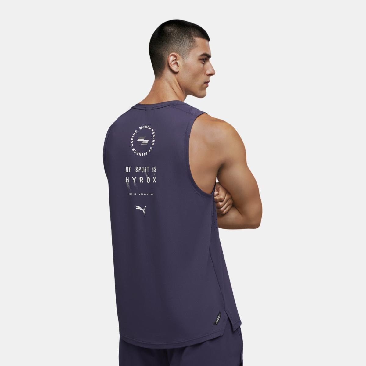 Camisola sem Mangas de Training de Homem X HYROX DRYELITE Roxo-2