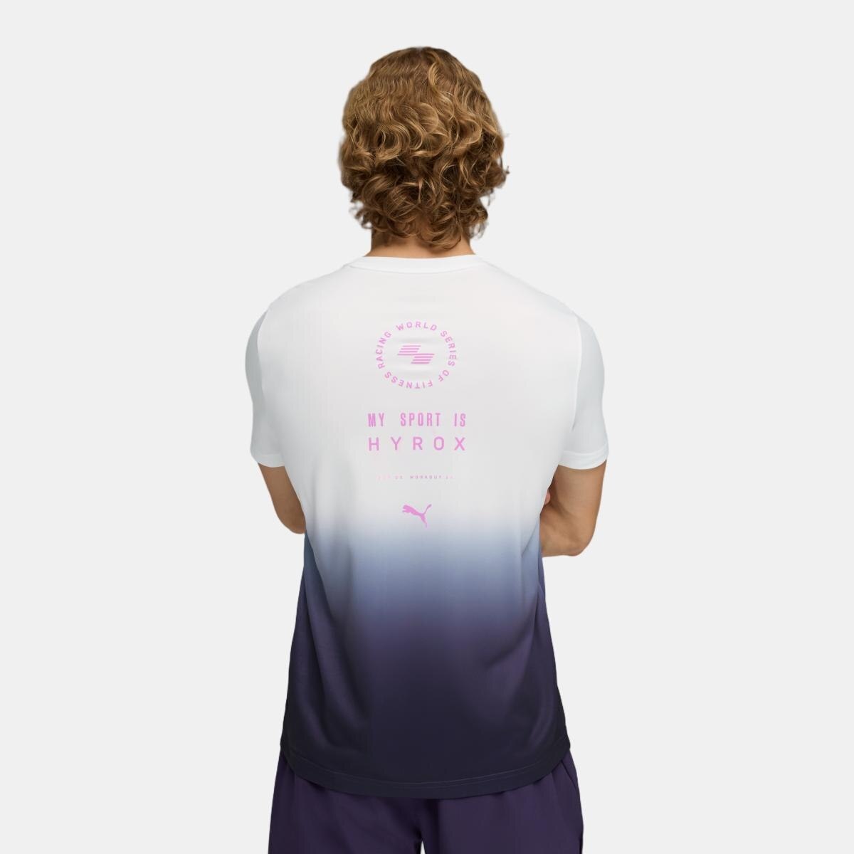 T-shirt de Training de Homem X HYROX POLY GRAPHIC Branco-2
