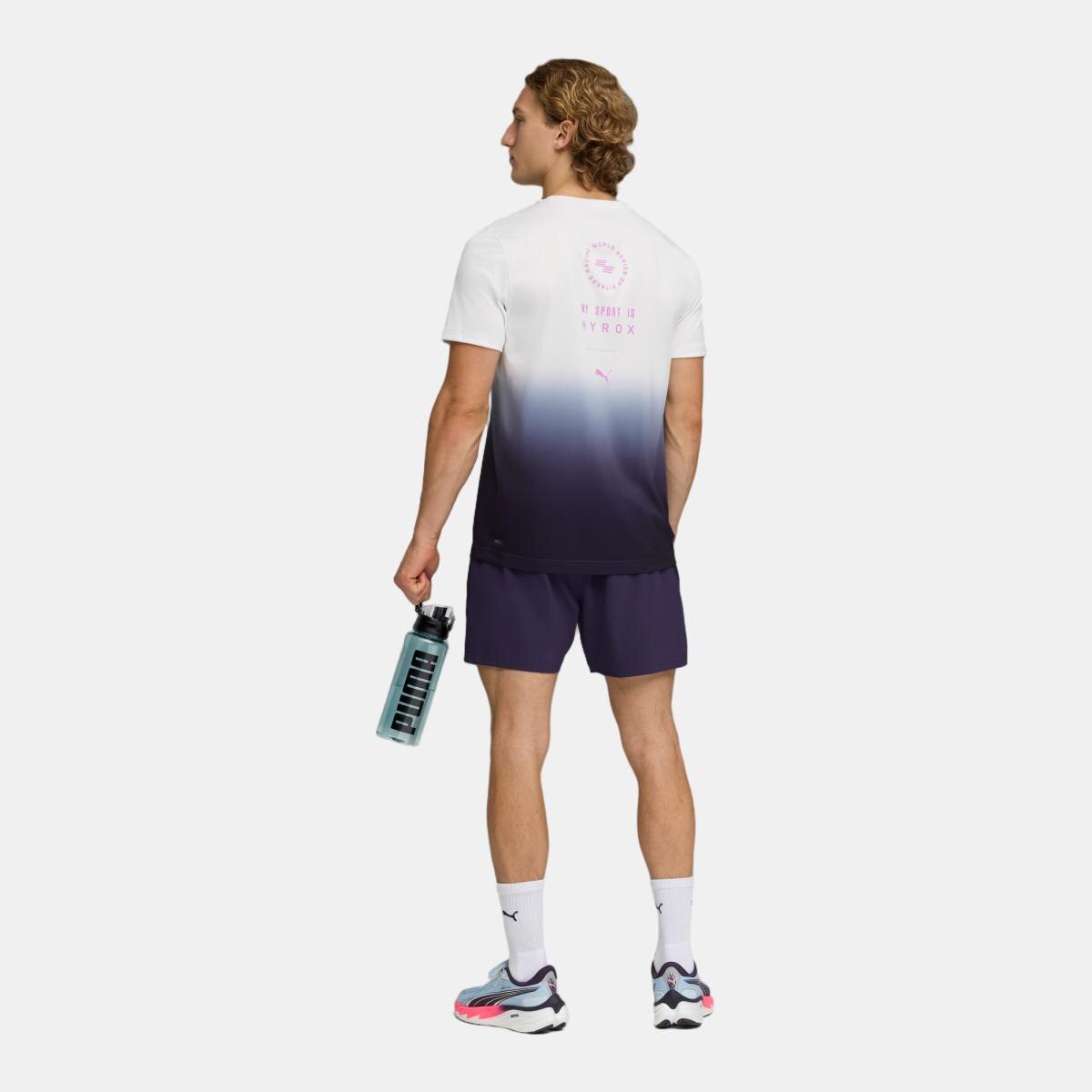 T-shirt de Training de Homem X HYROX POLY GRAPHIC Branco-3