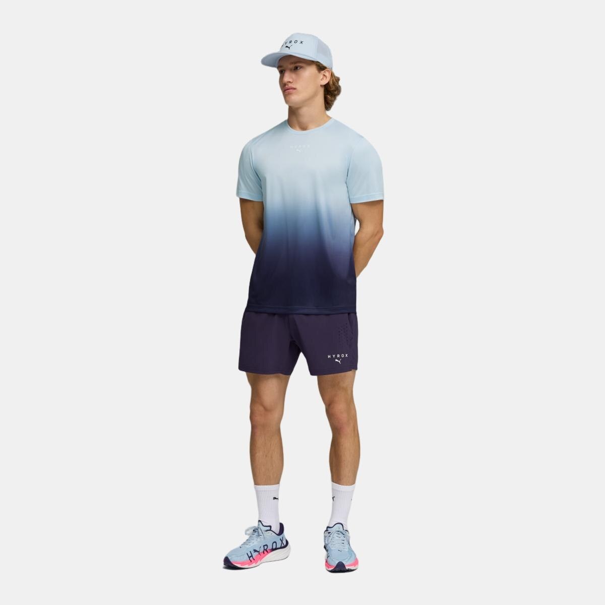 T-shirt de Training de Homem X HYROX POLY GRAPHIC Branco-3