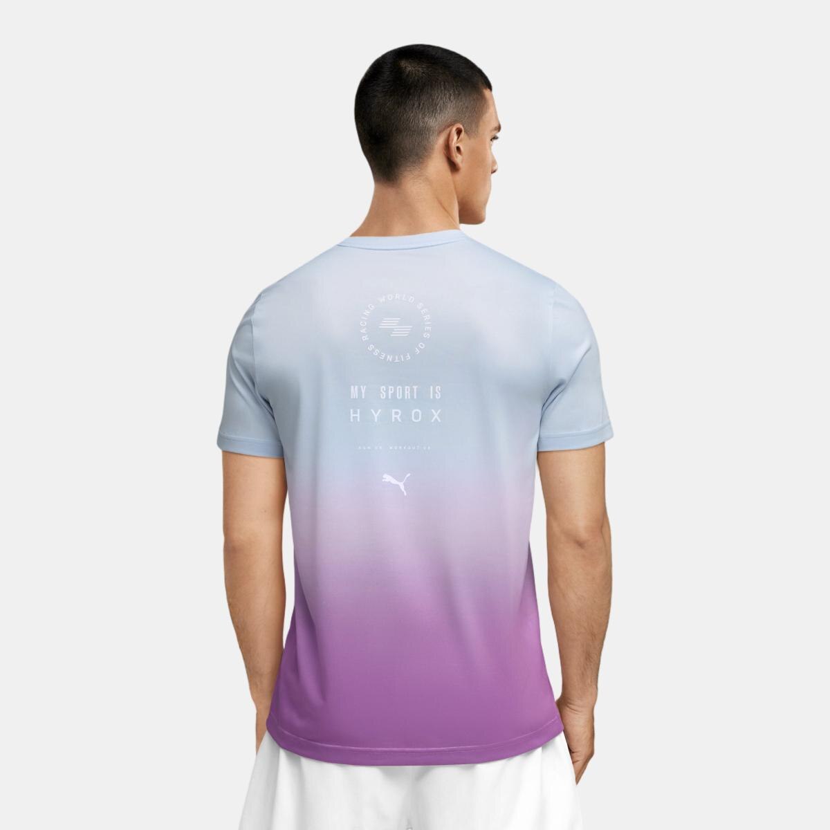 T-shirt de Training de Homem X HYROX POLY GRAPHIC Rosa-2