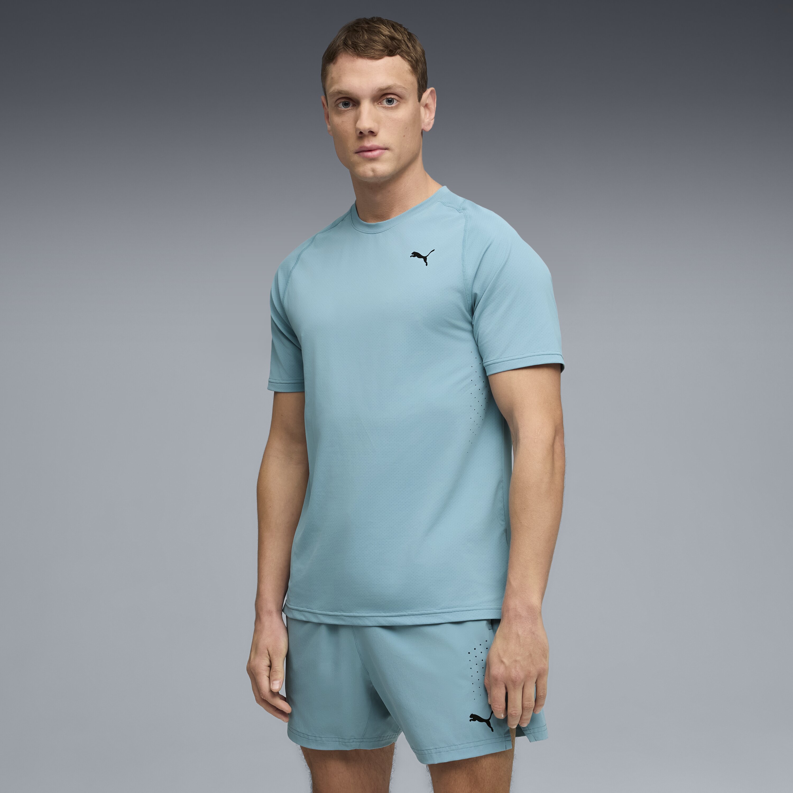 T-shirt de Training de Homem PWRMODE Azul-1