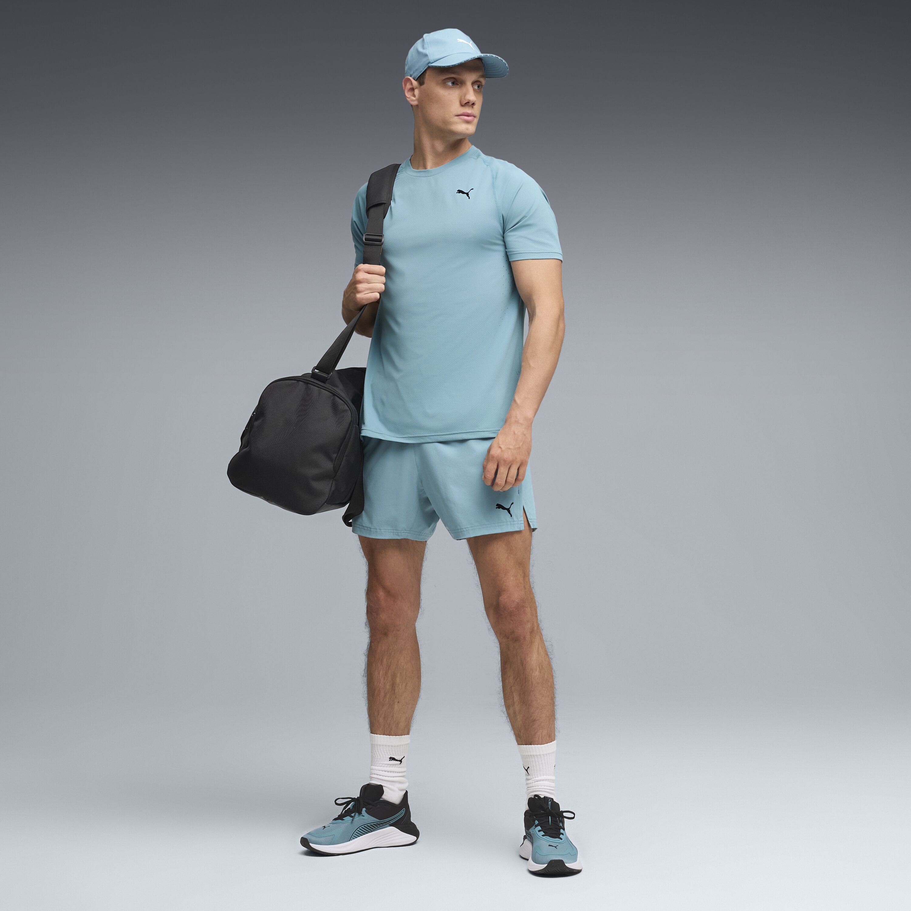 T-shirt de Training de Homem PWRMODE Azul-3