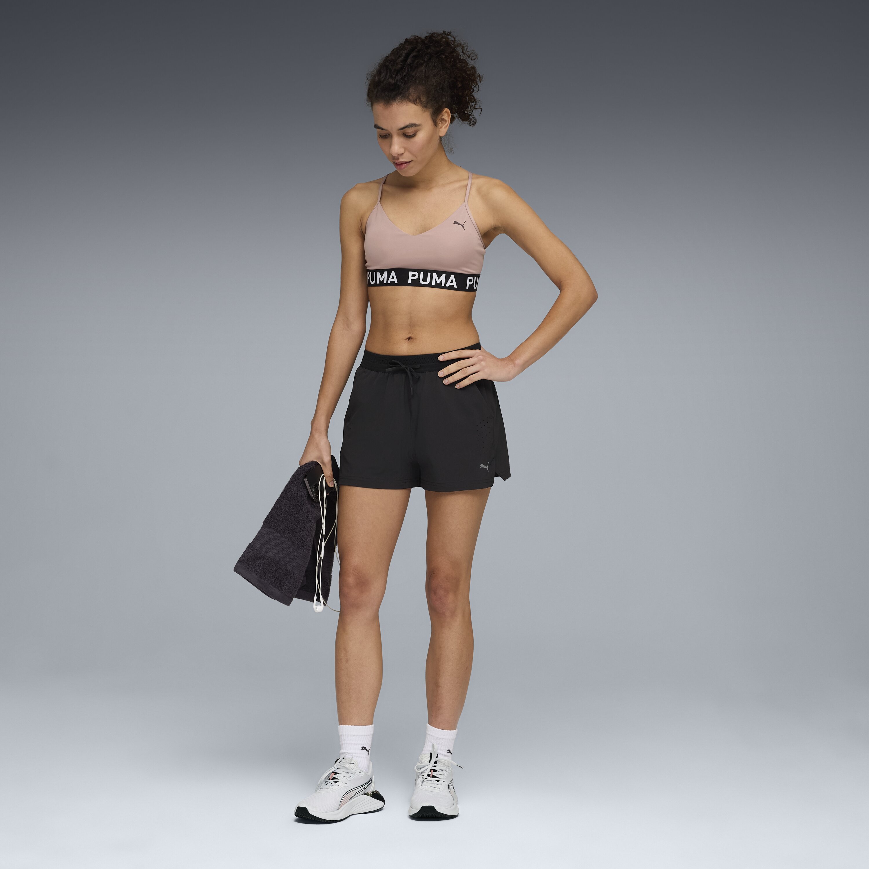 Calções de Training de Mulher PWRMODE WOVEN - 3" Preto-3