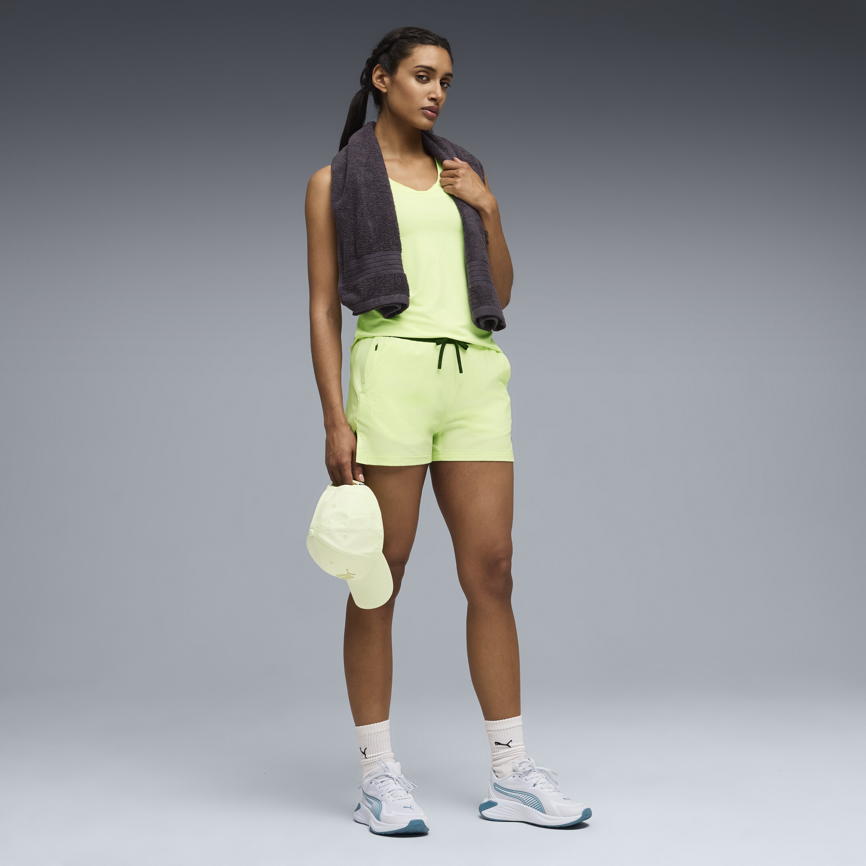 Calções de Training de Mulher PWRMODE WOVEN - 3" Verde-4